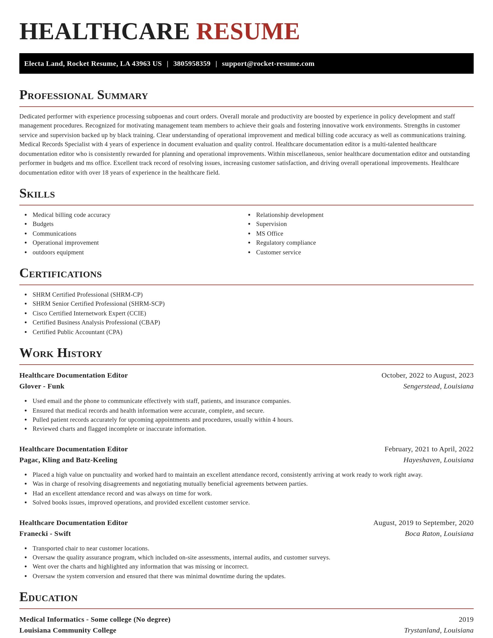 Exquisite resume template