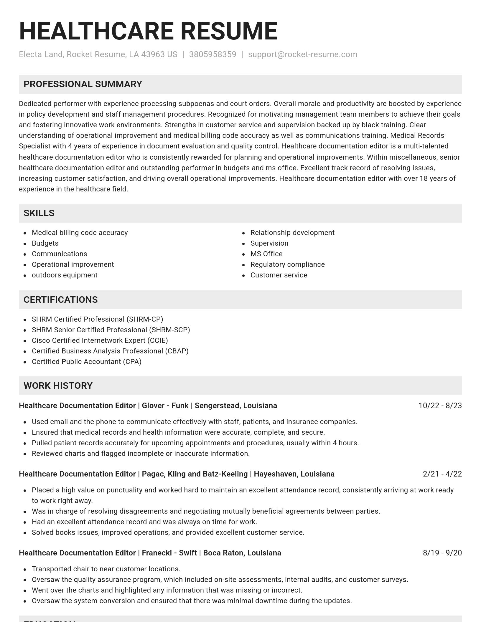 Genius resume template