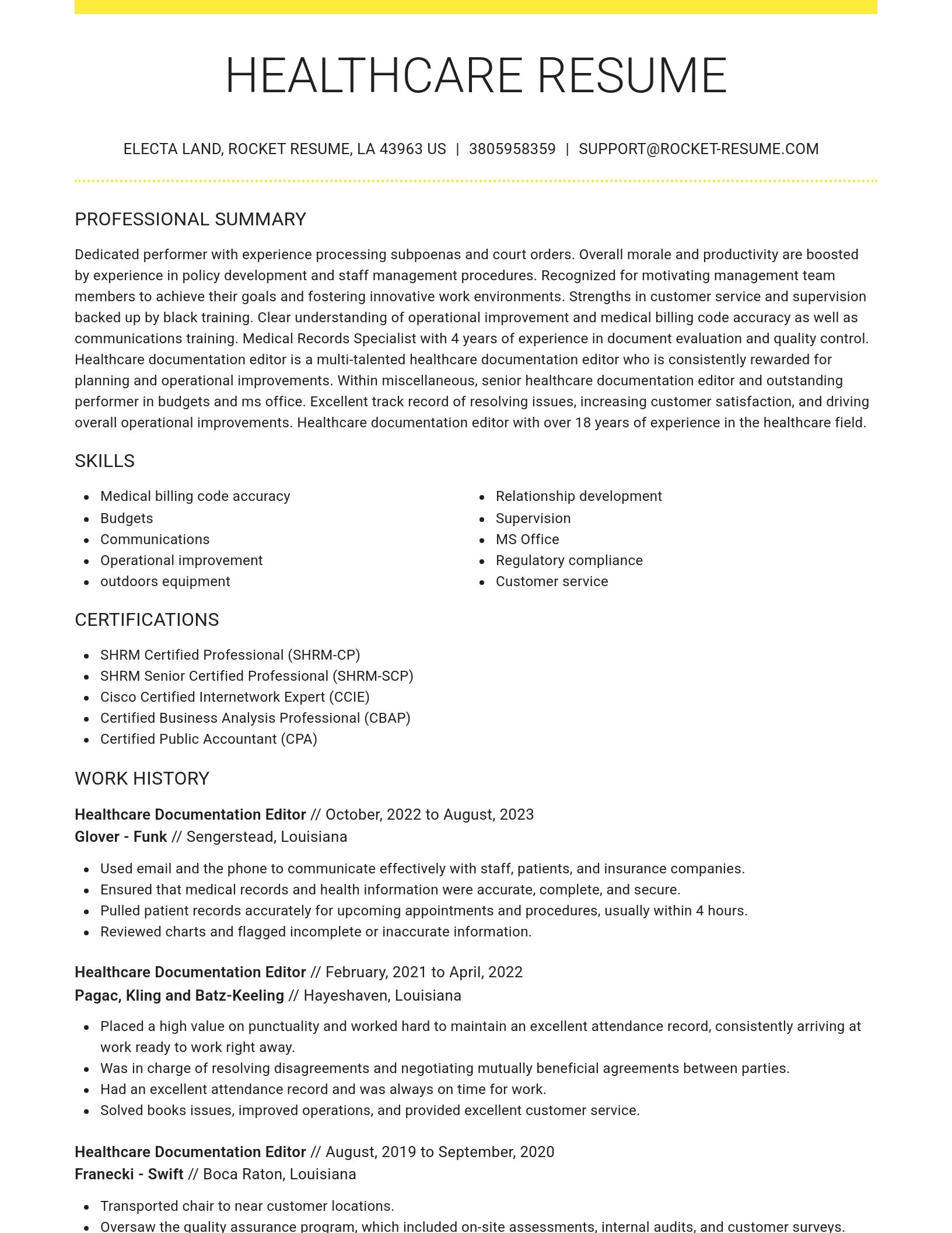 Grand resume template