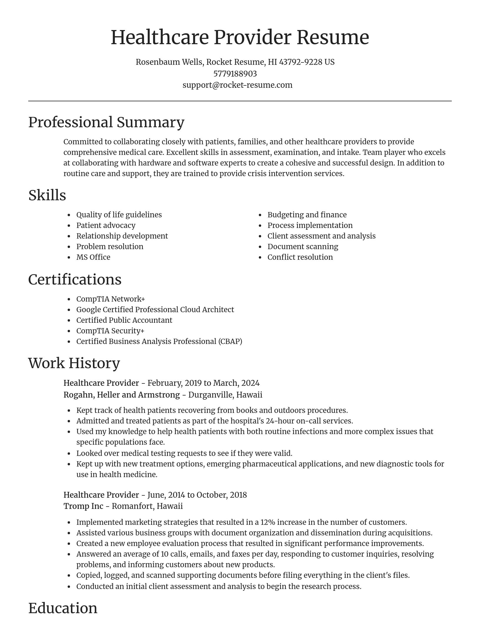 Focal Point resume template