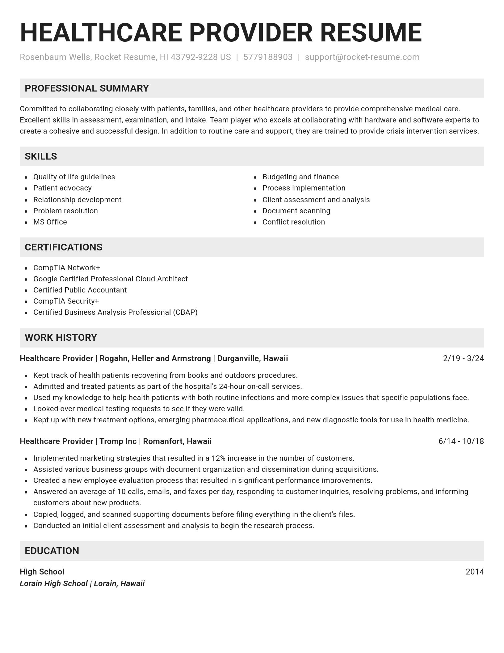 Genius resume template