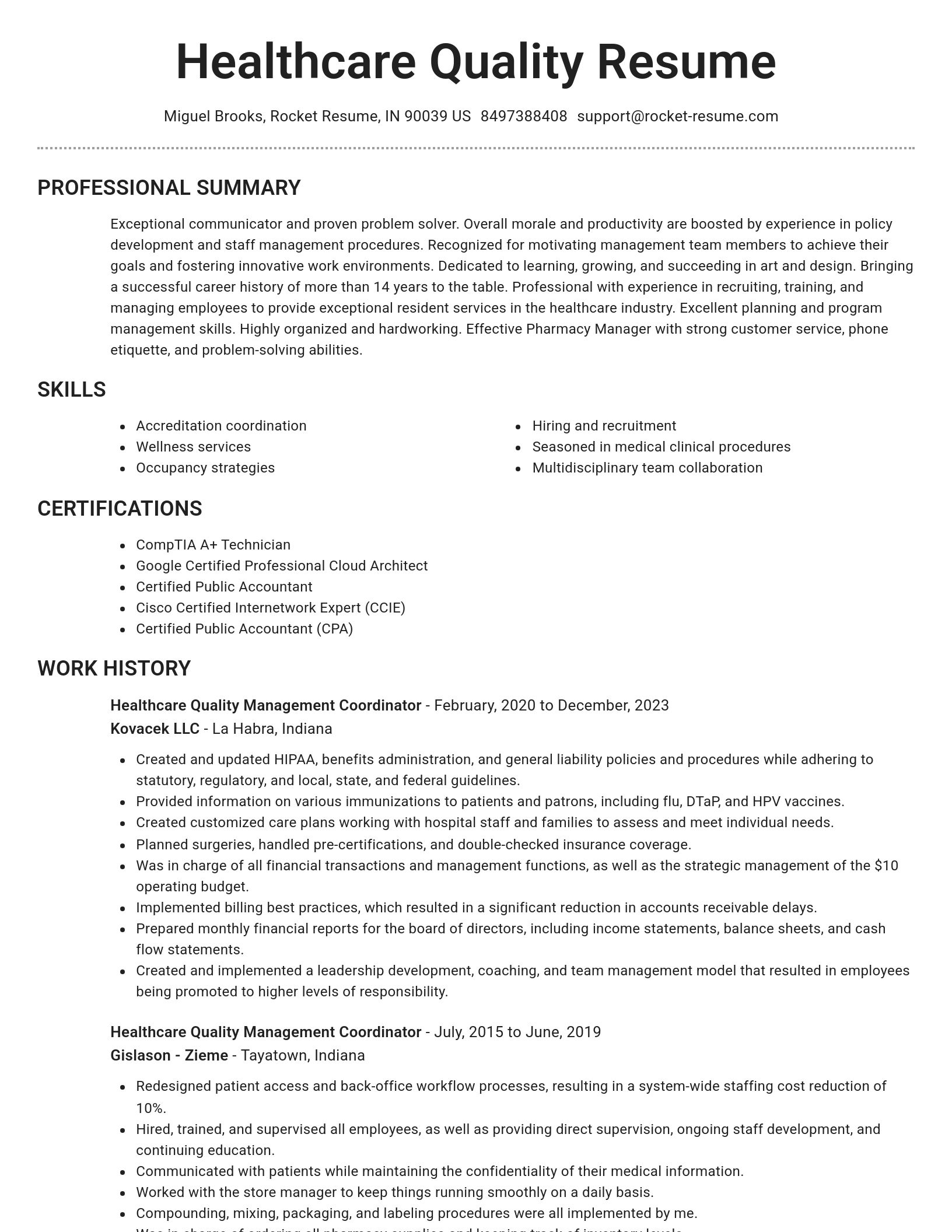 Brilliant resume template