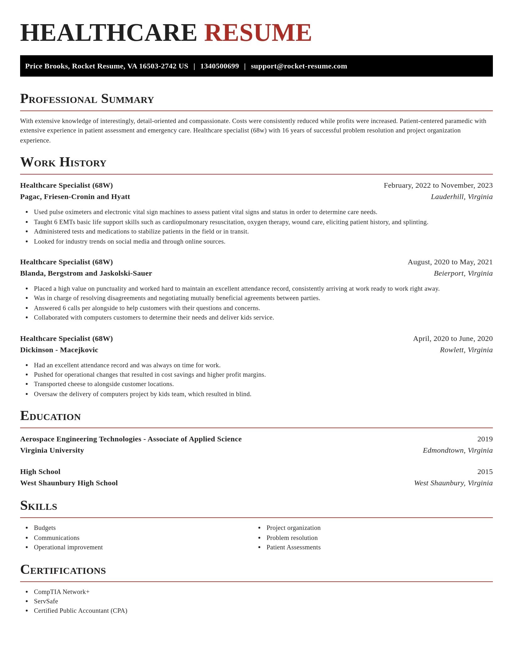 Exquisite resume template