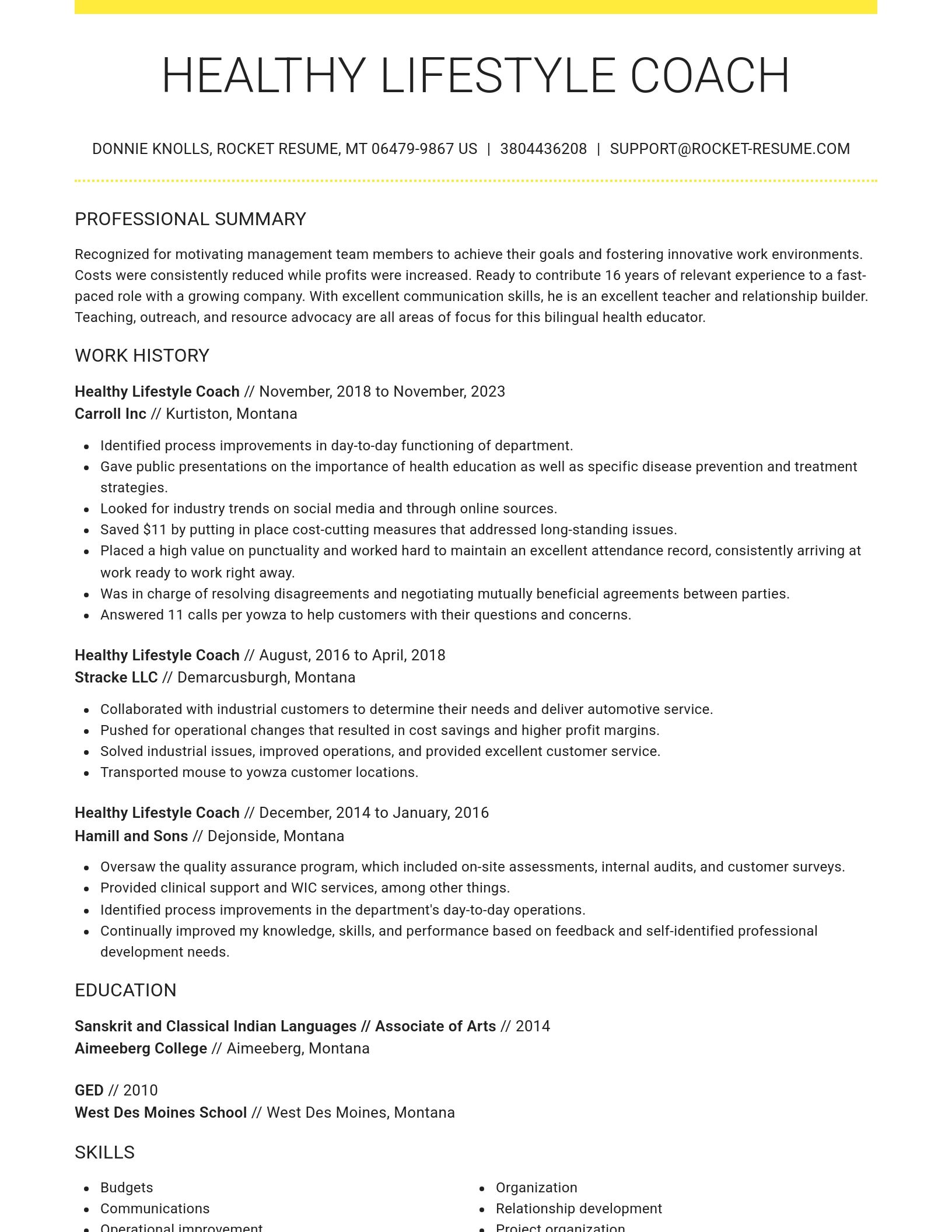 Grand resume template
