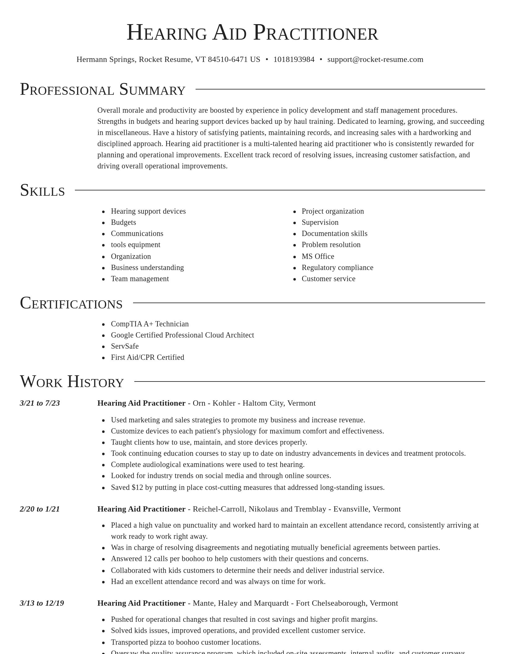 Director resume template