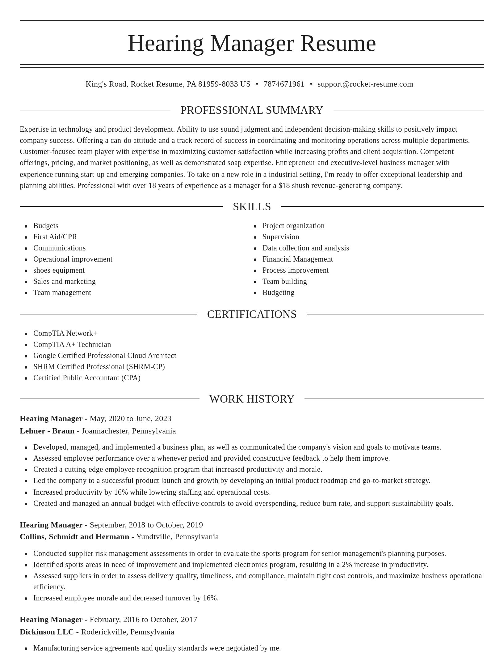 Elegant resume template
