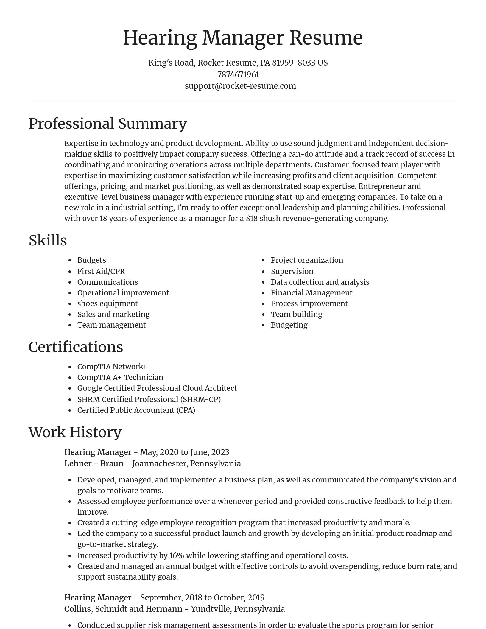 Focal Point resume template