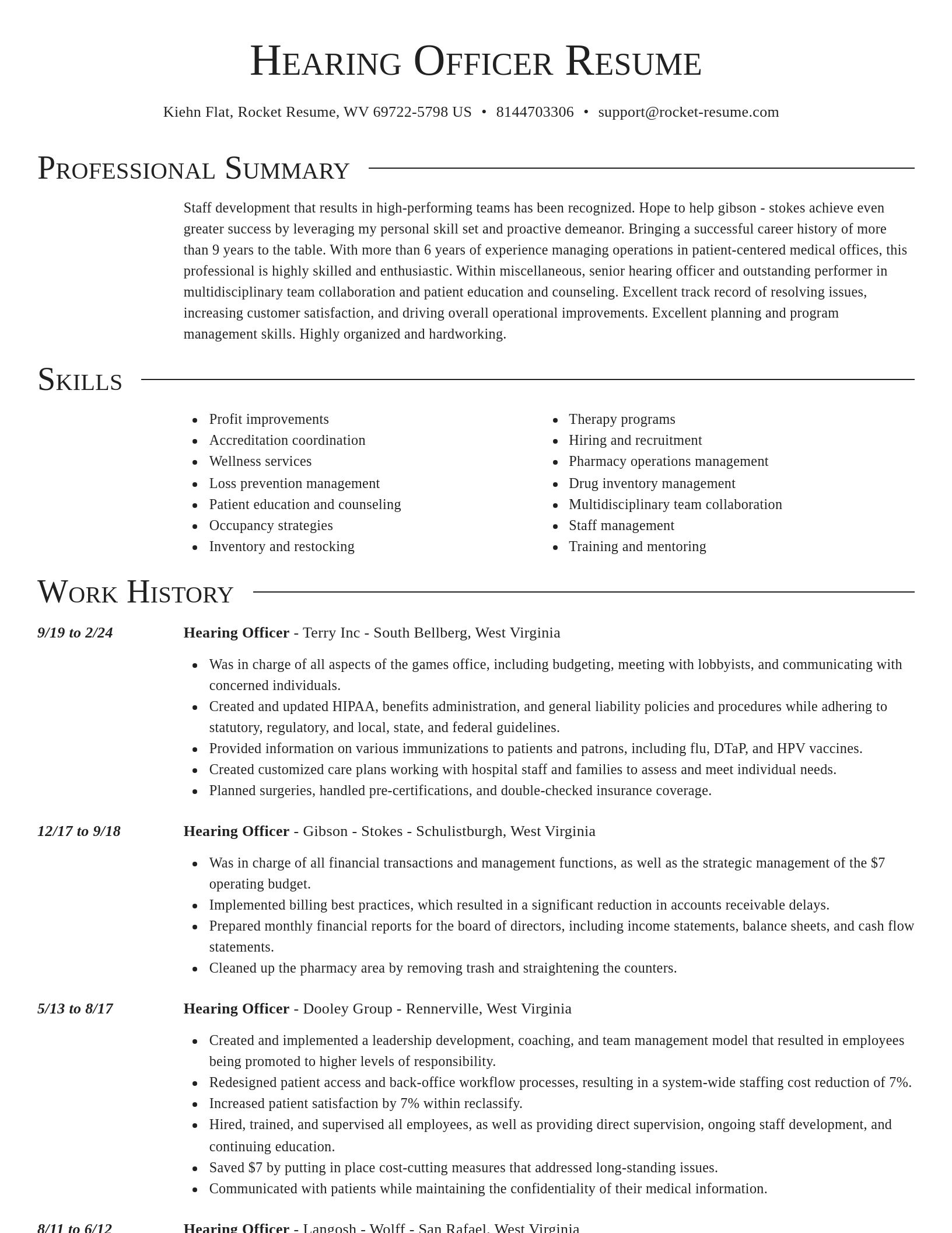 Director resume template