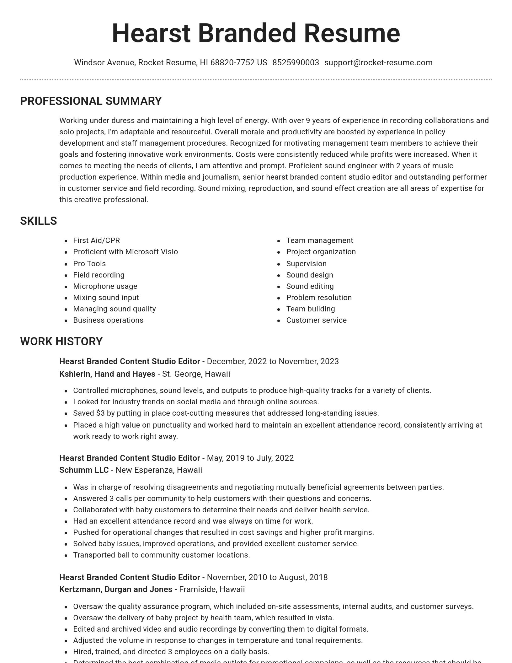 Brilliant resume template