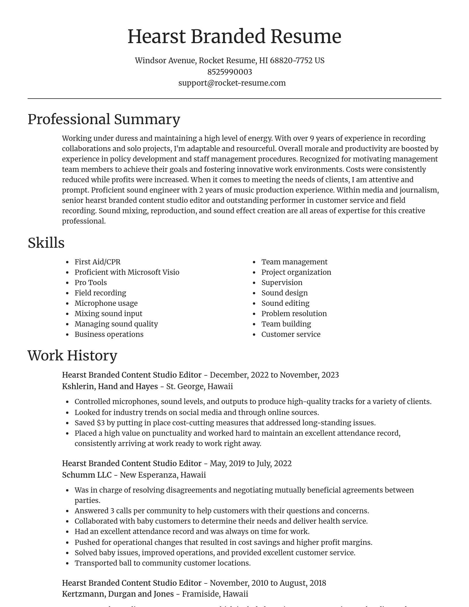 Focal Point resume template