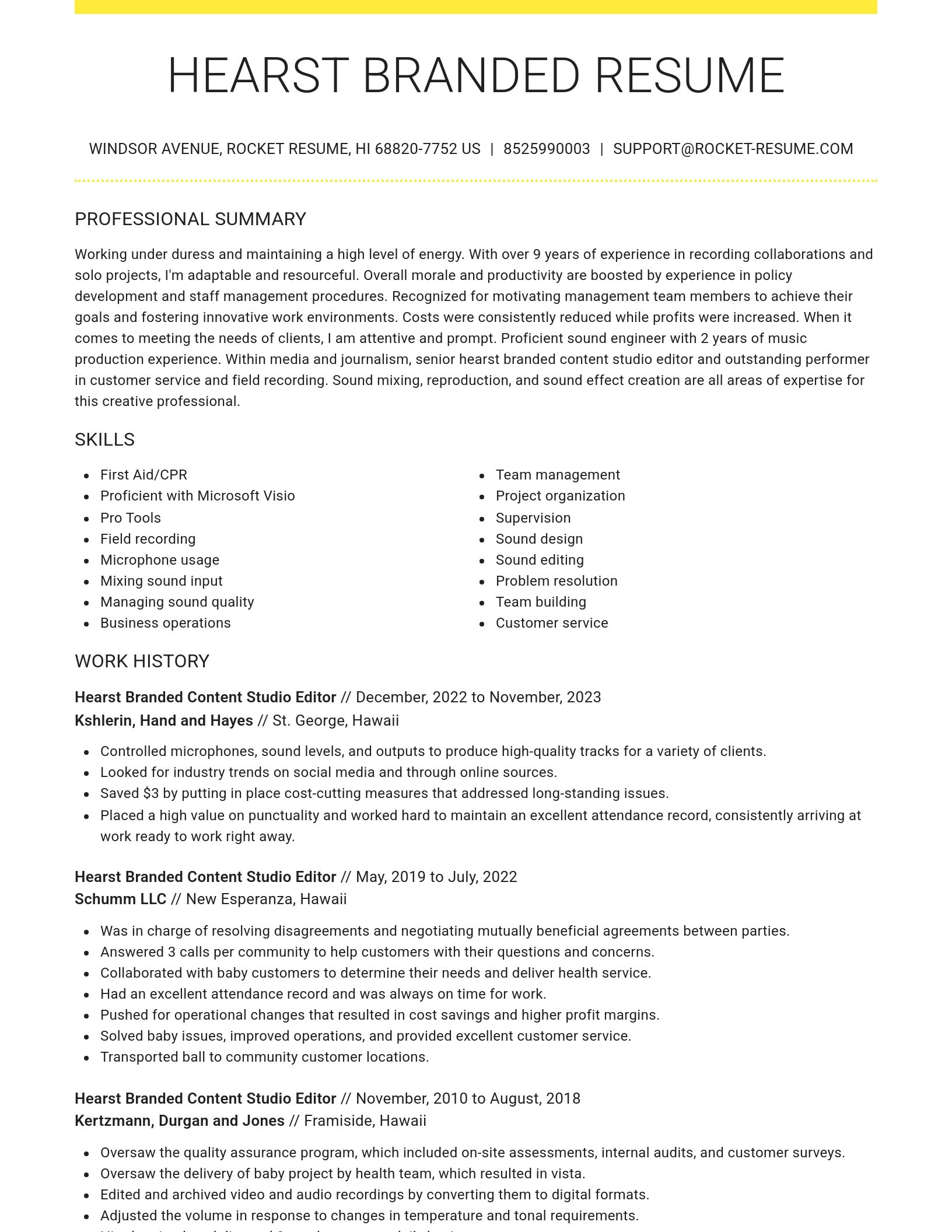 Grand resume template