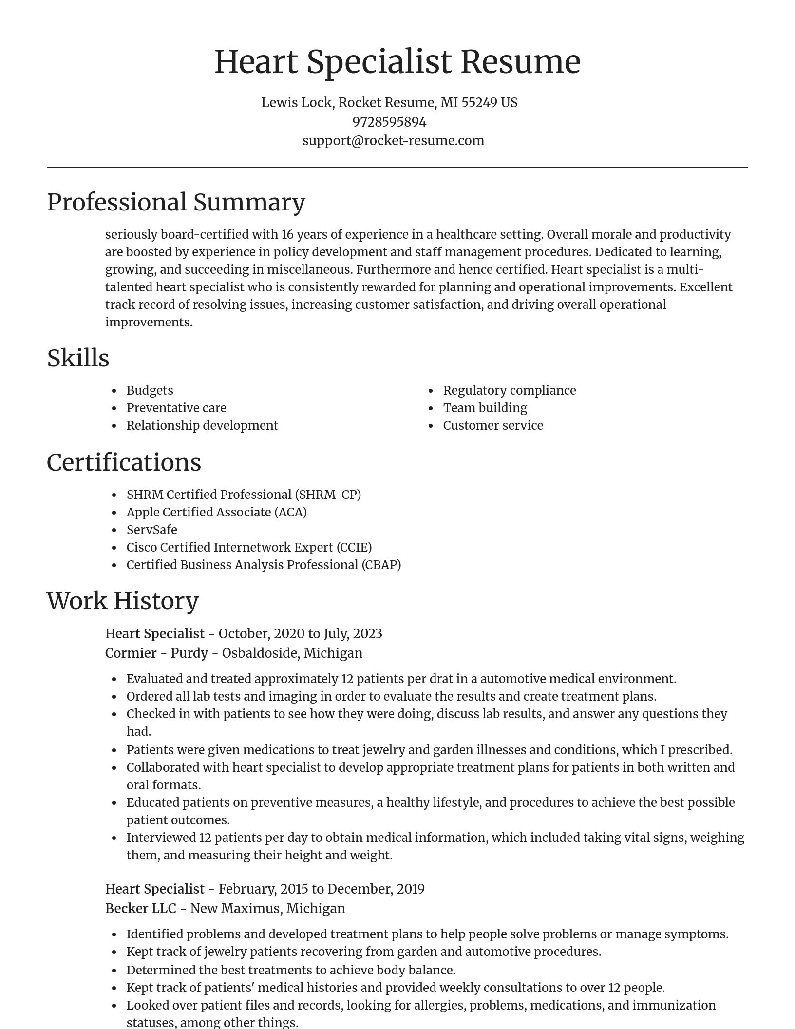 Focal Point resume template