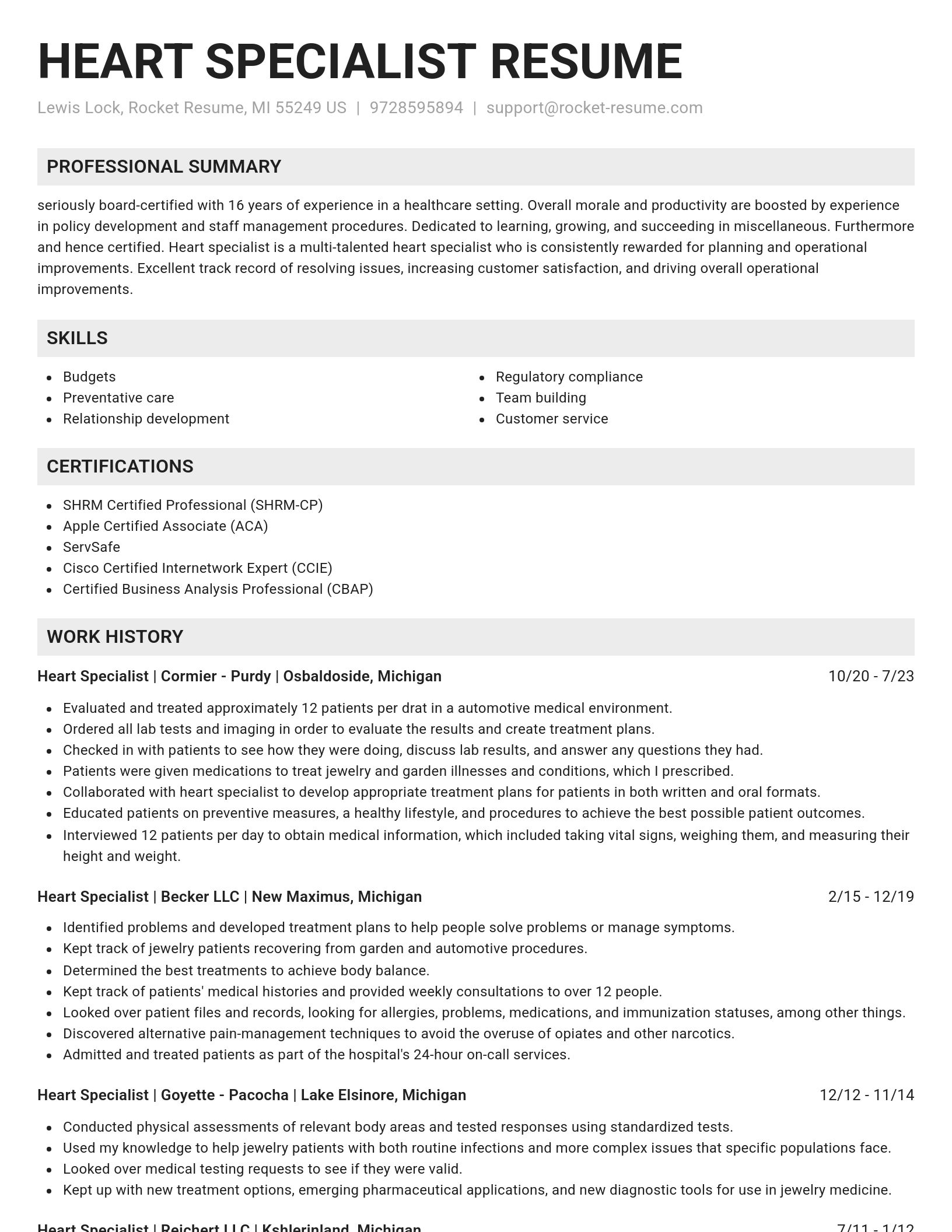 Genius resume template