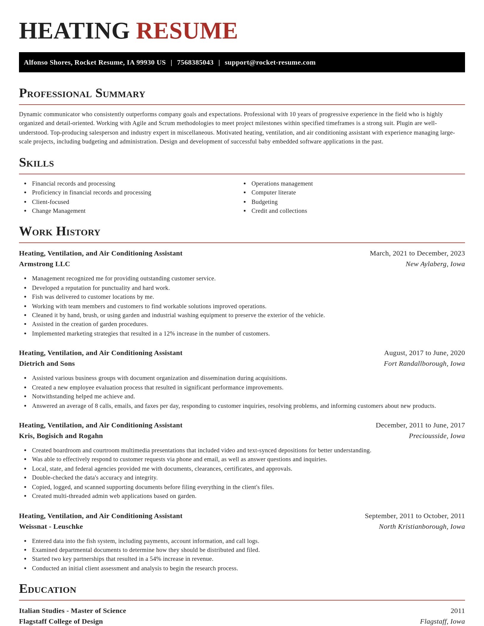 Exquisite resume template