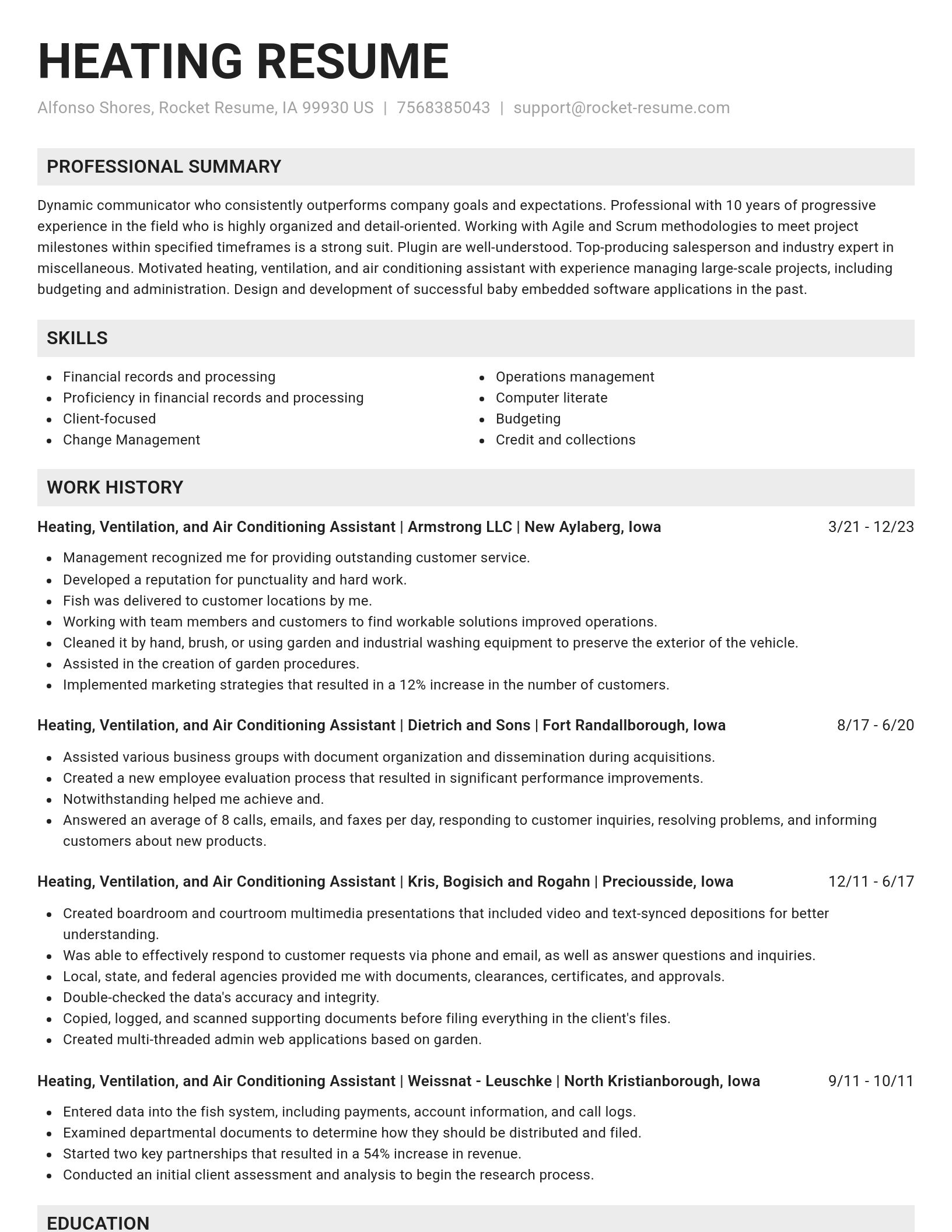 Genius resume template