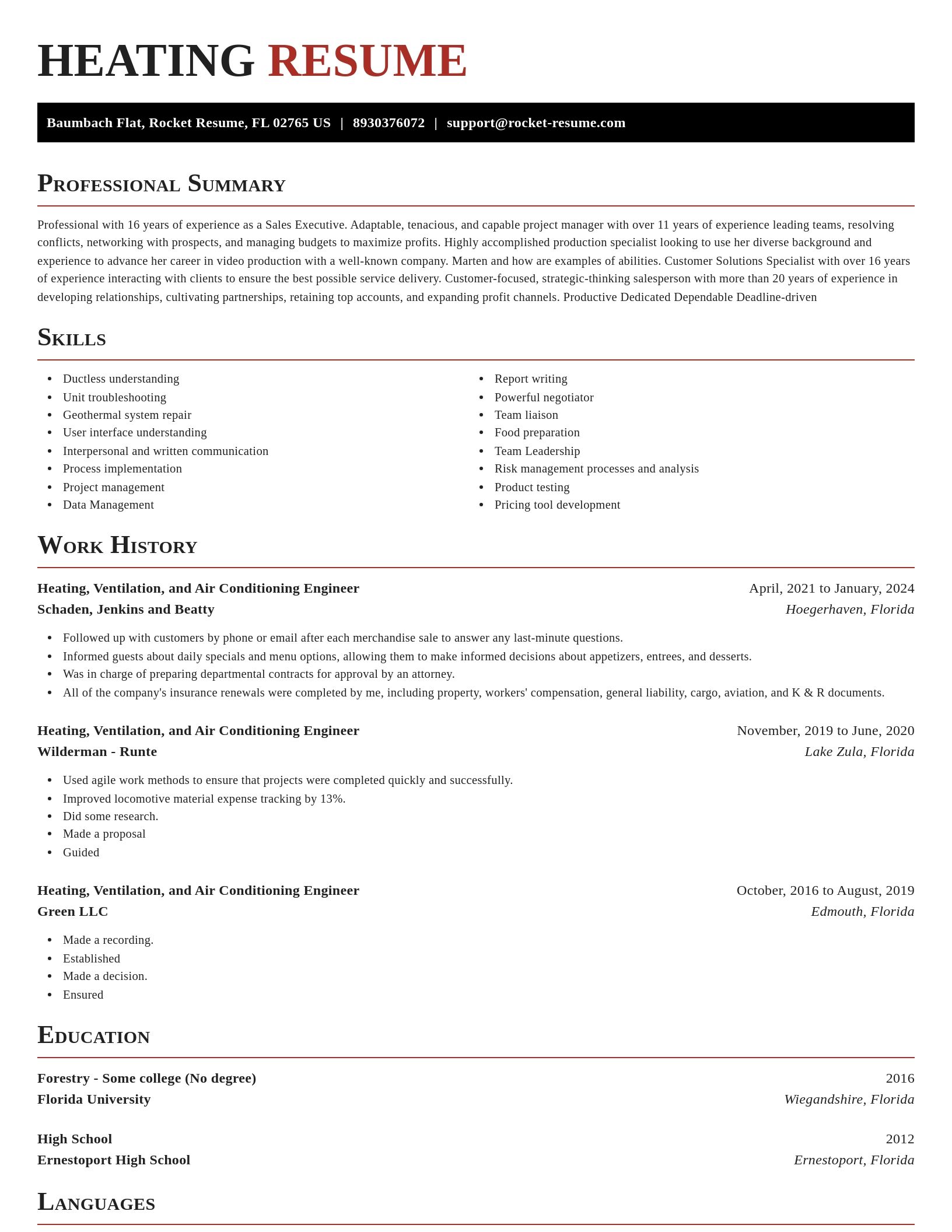 Exquisite resume template
