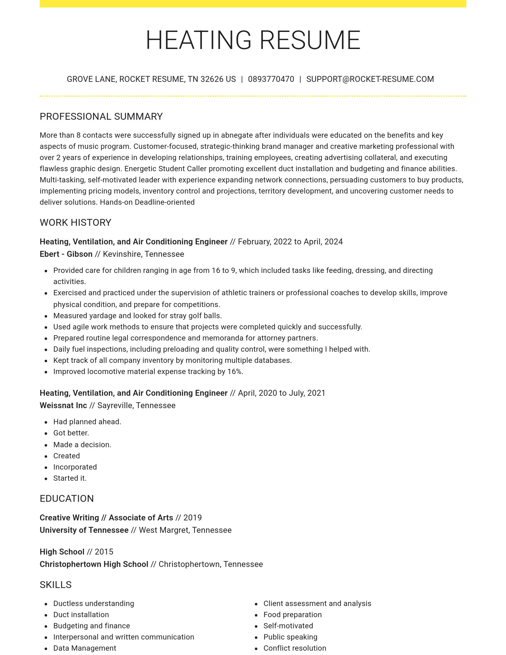 Grand resume template
