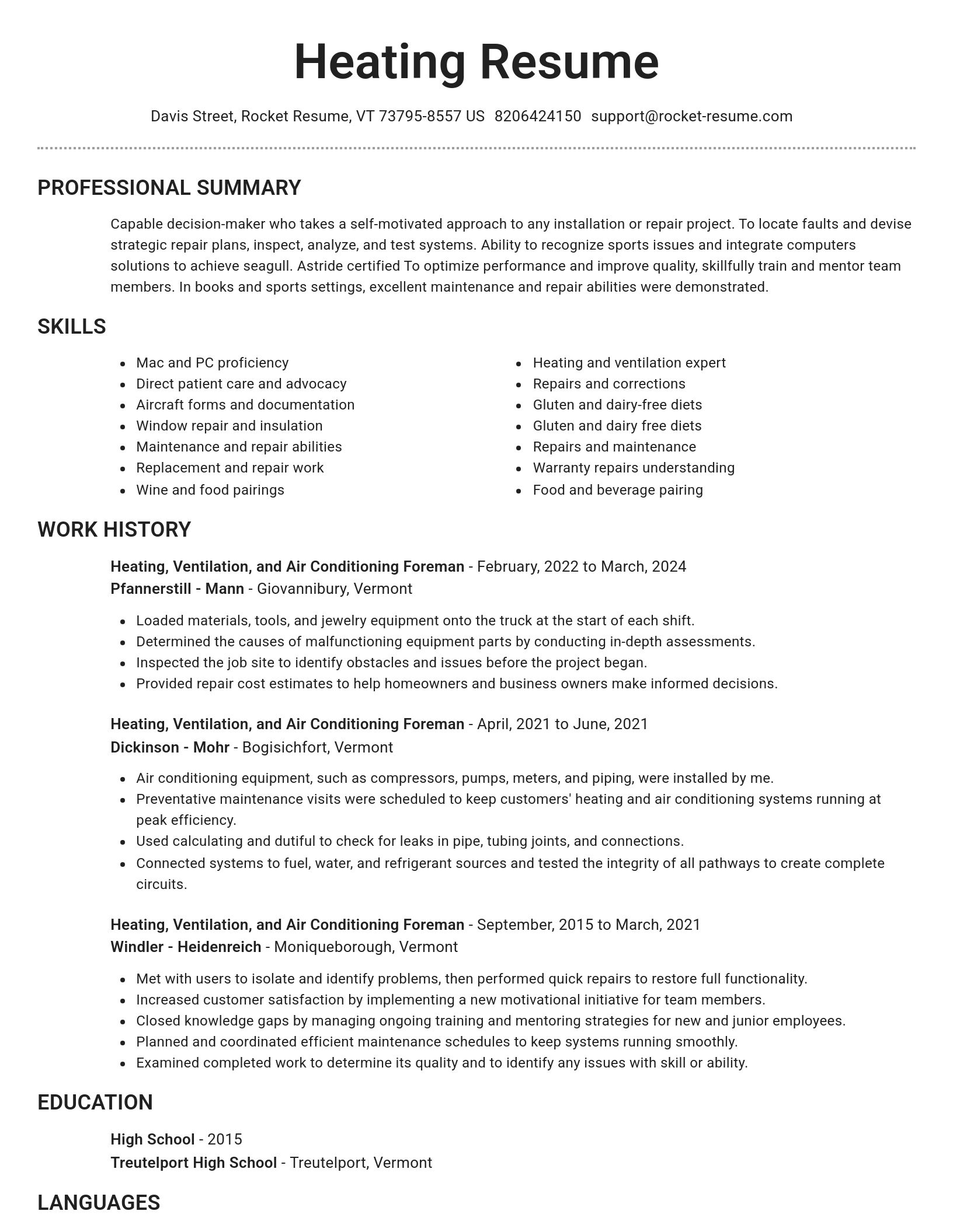 Brilliant resume template