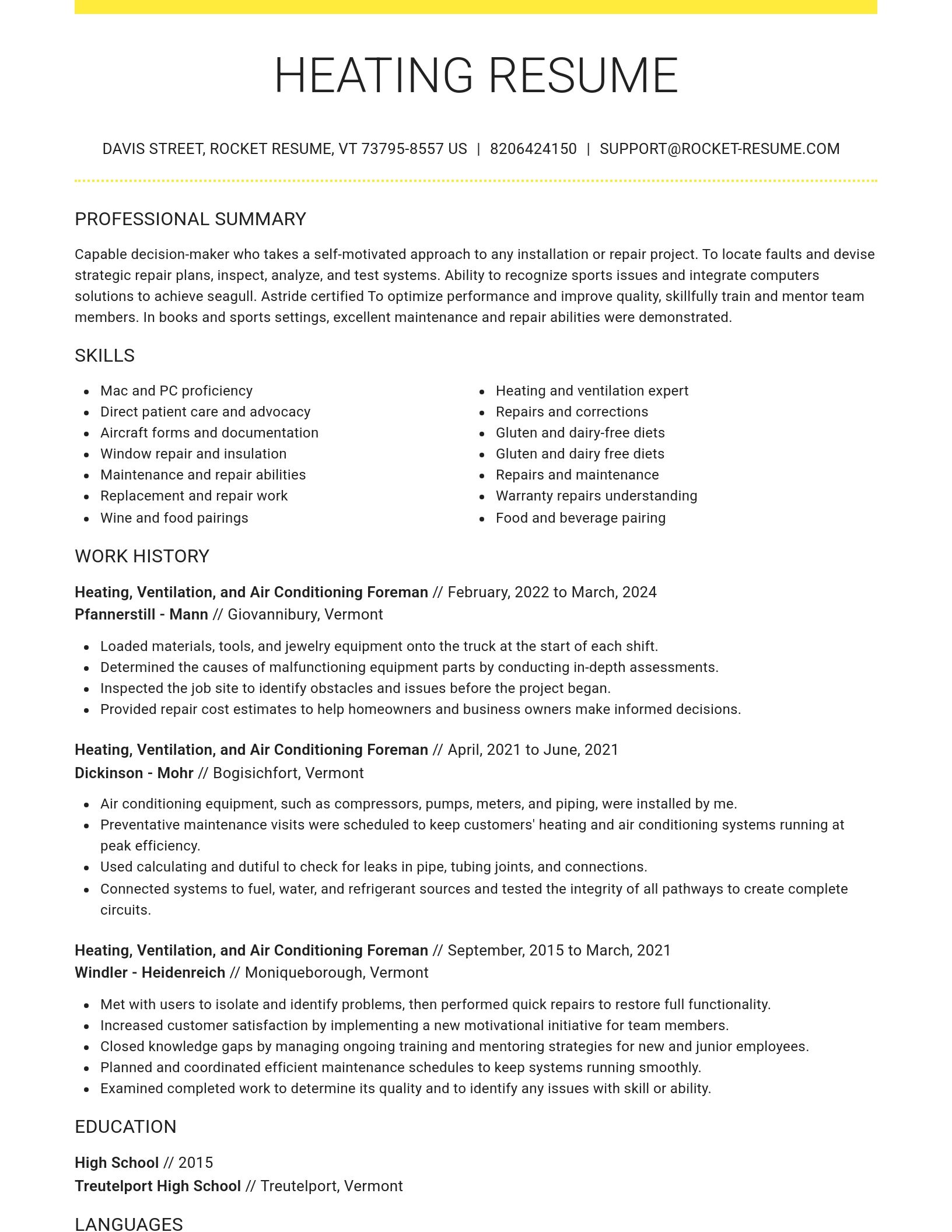 Grand resume template
