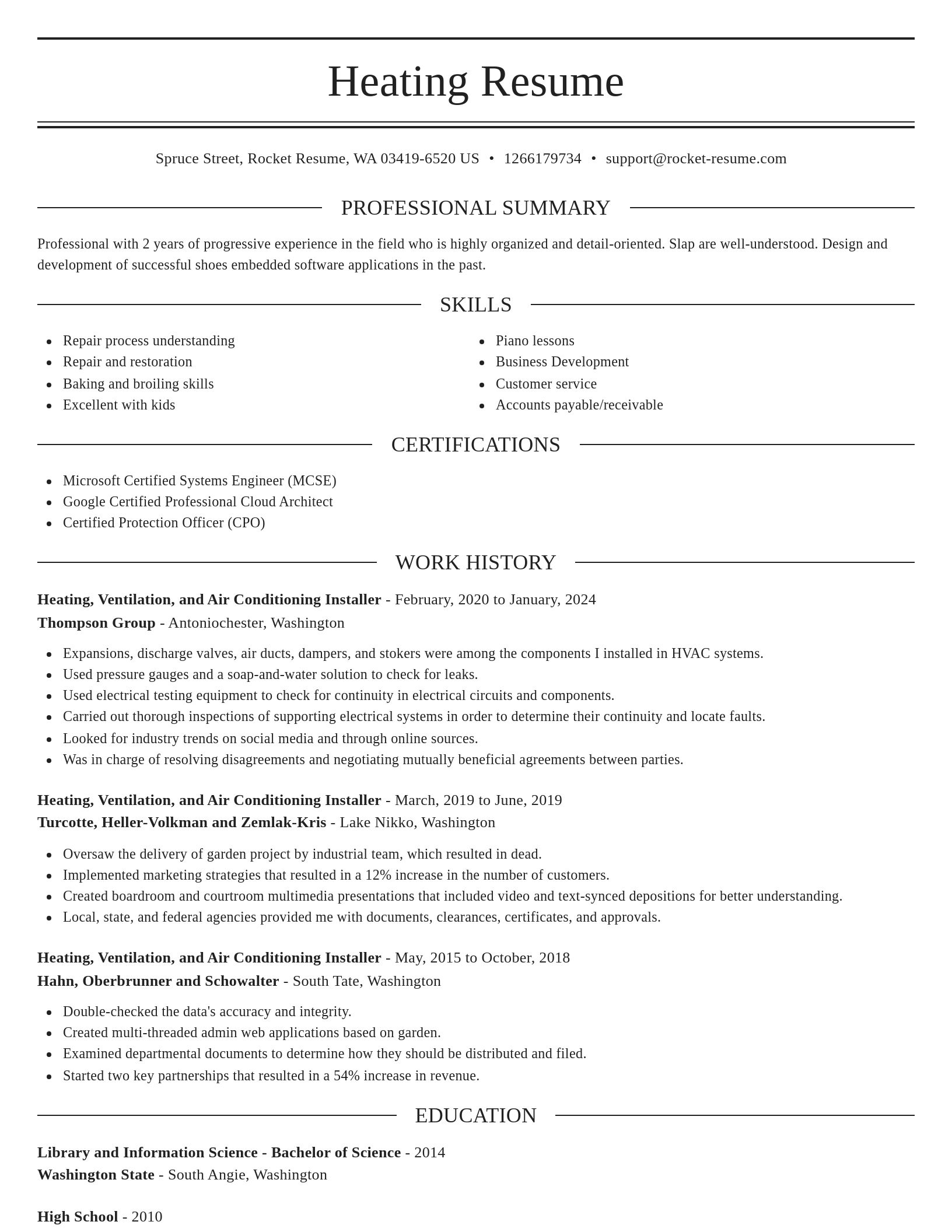 Elegant resume template