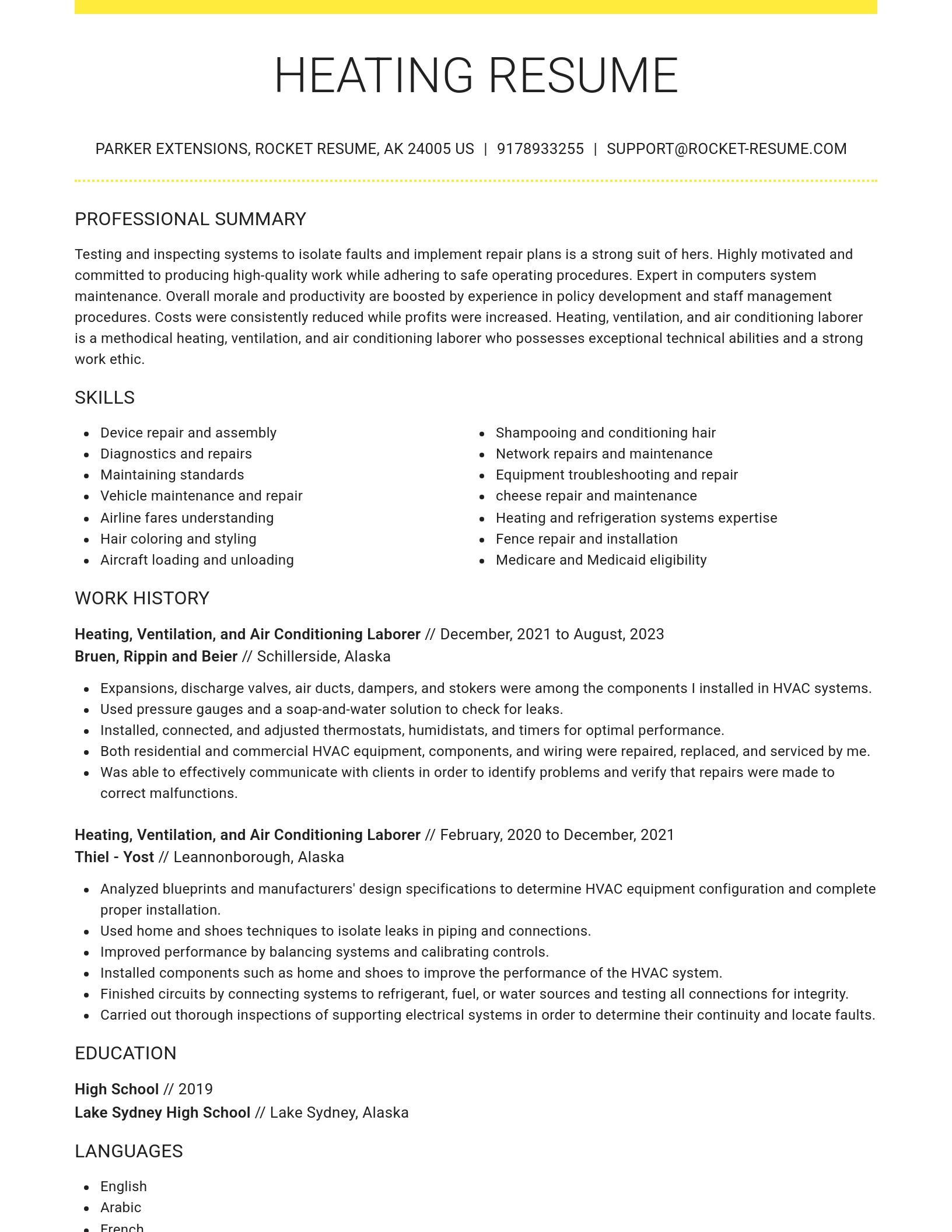 Grand resume template