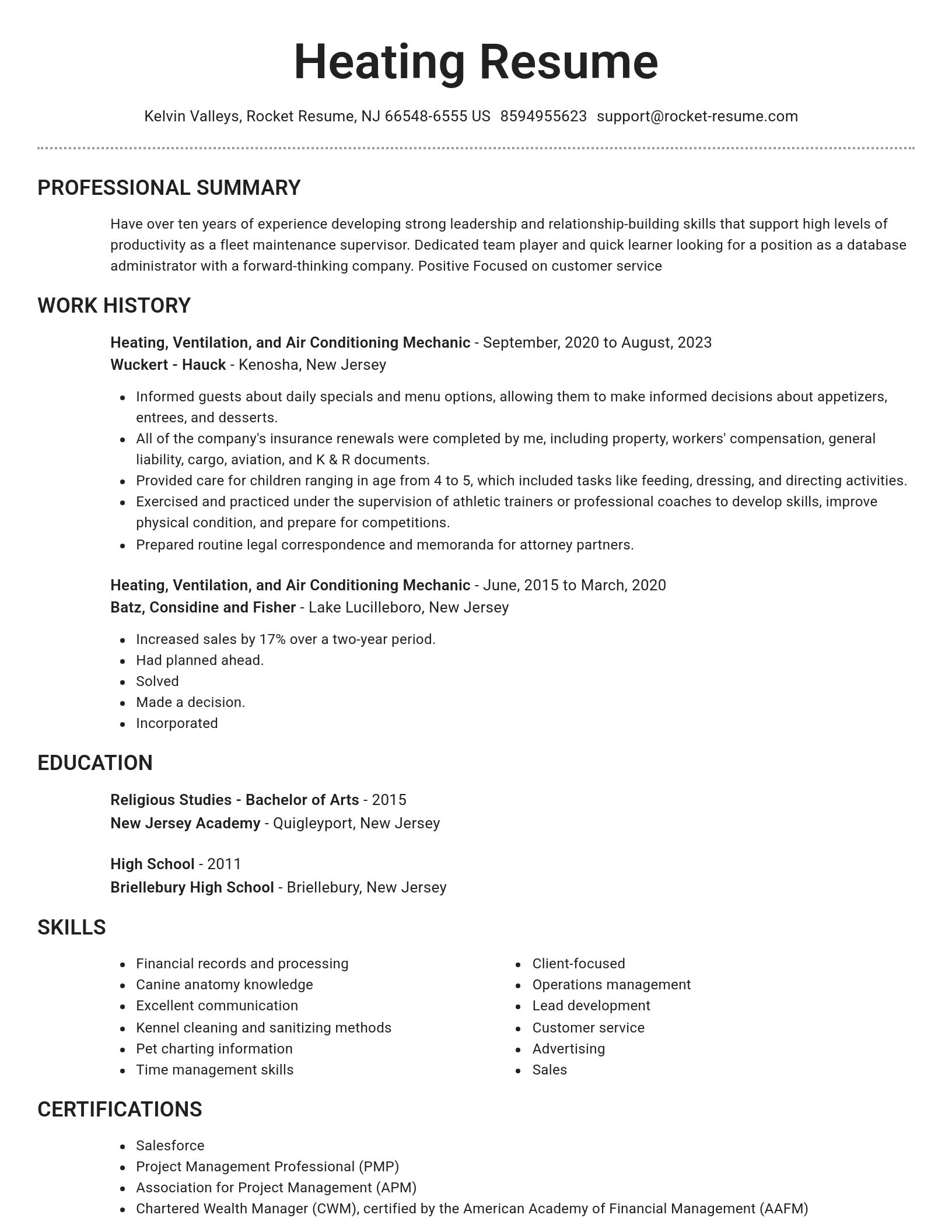 Brilliant resume template