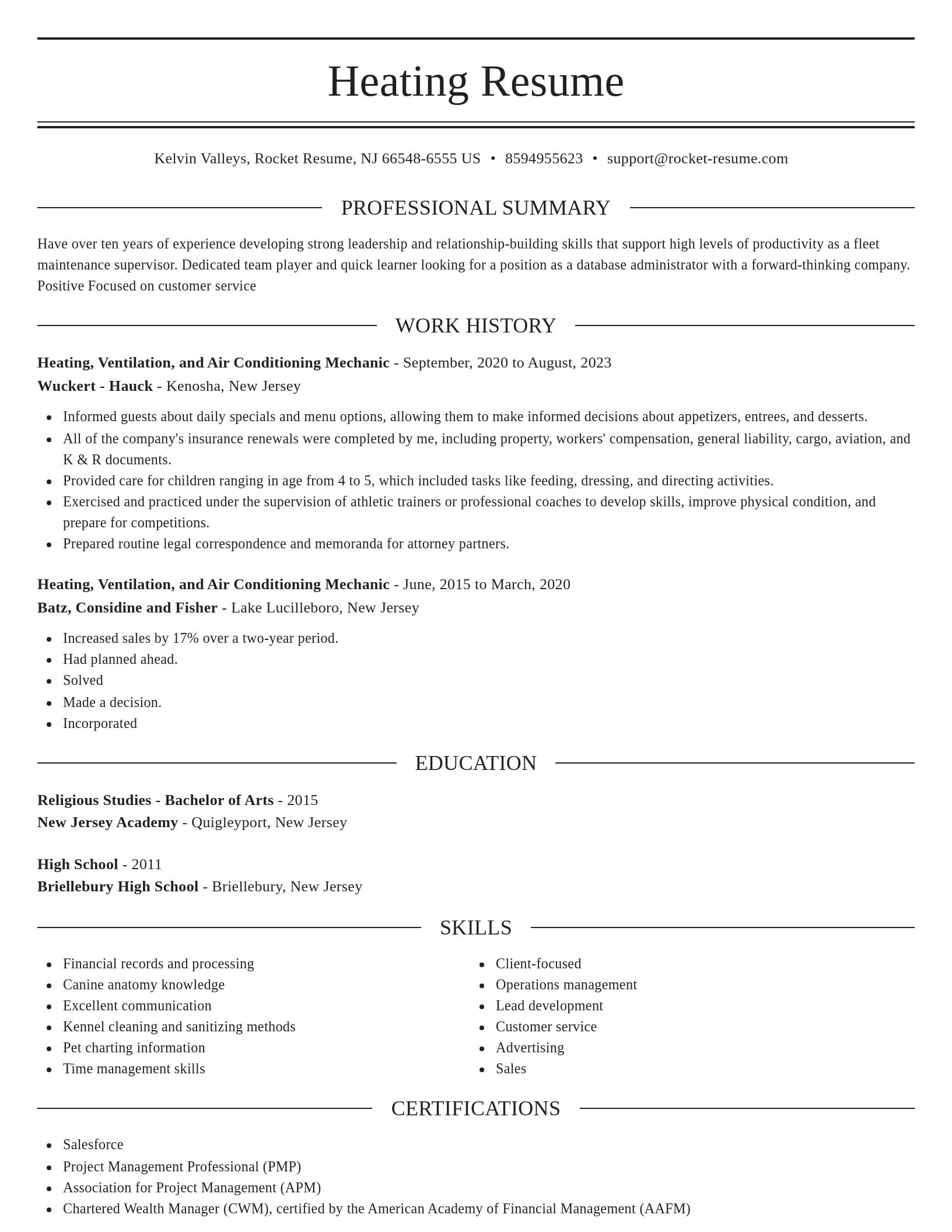 Elegant resume template