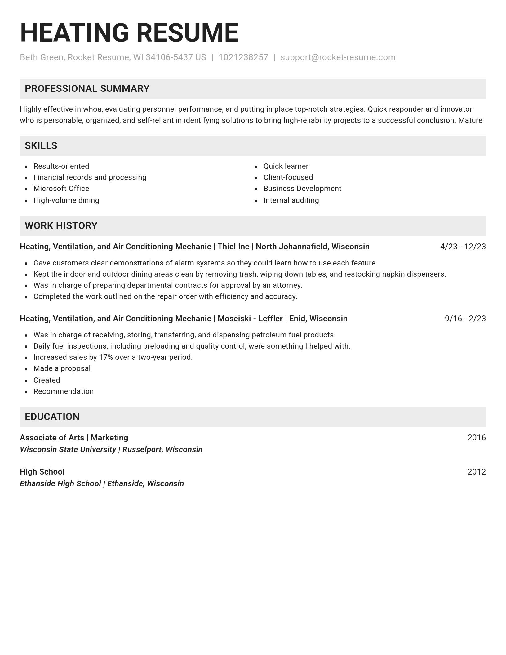Genius resume template