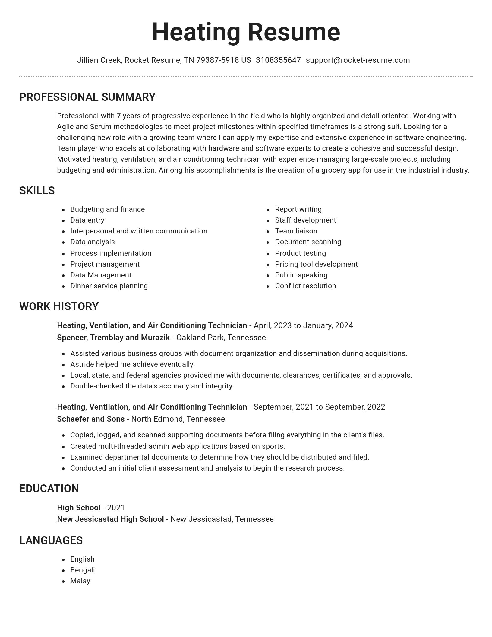 Brilliant resume template