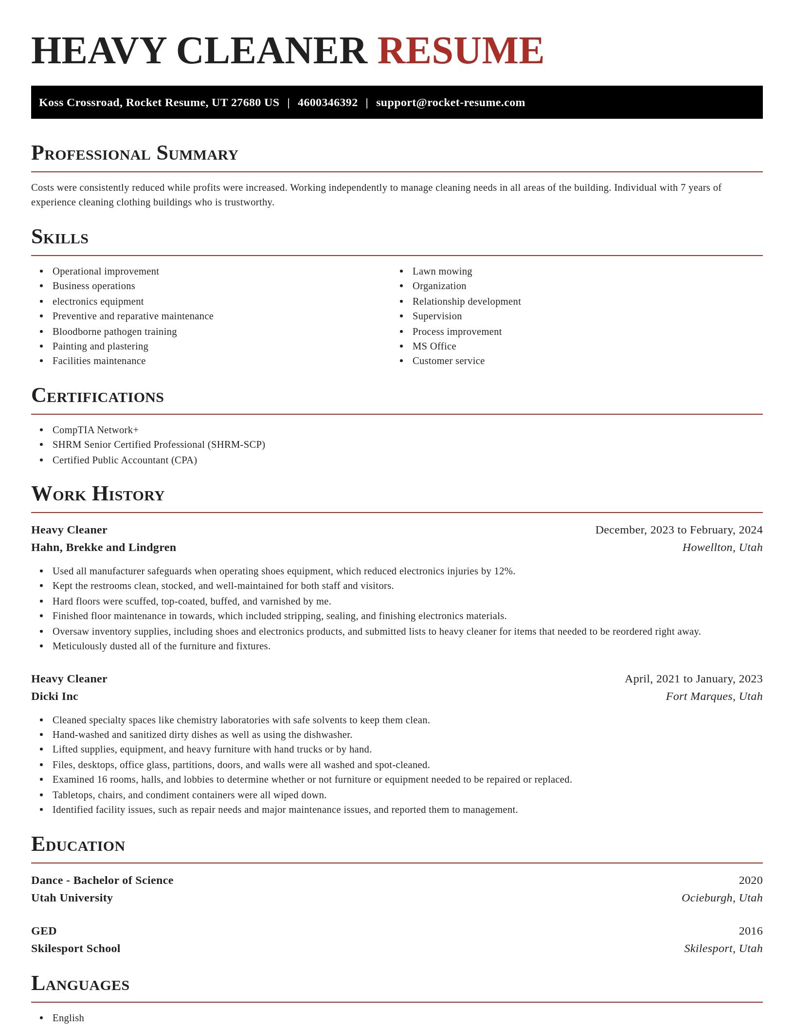 Exquisite resume template
