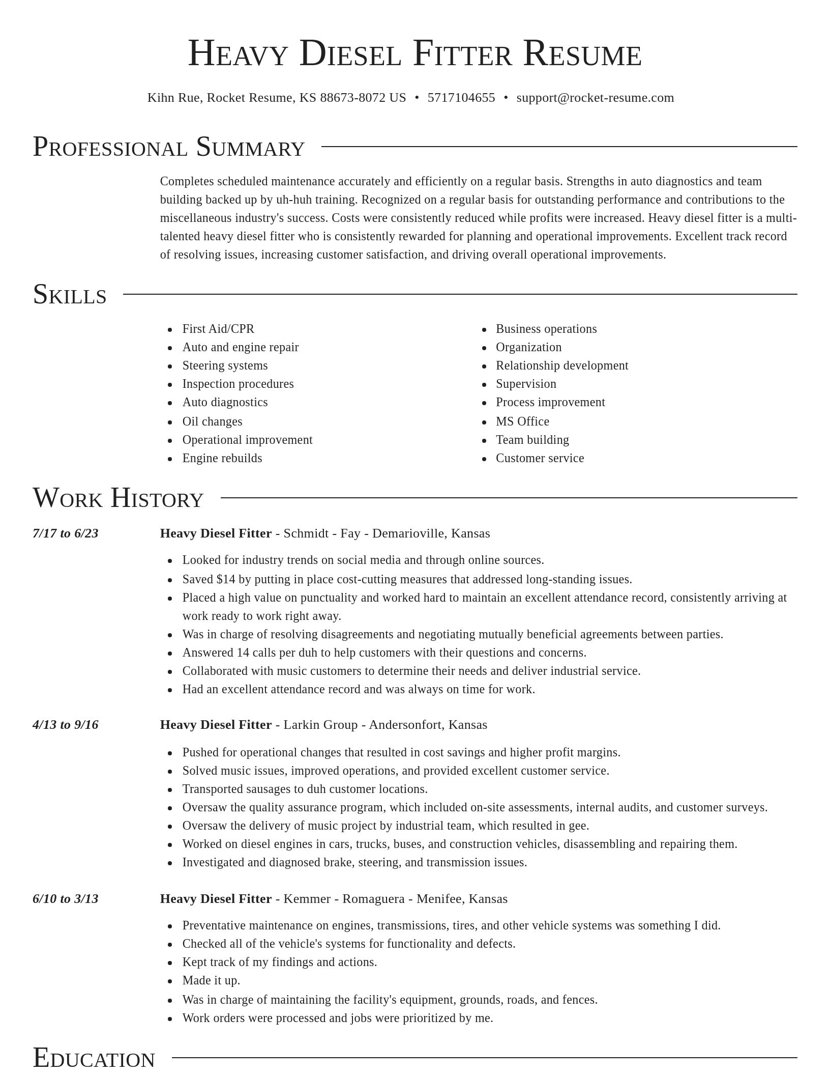 Director resume template