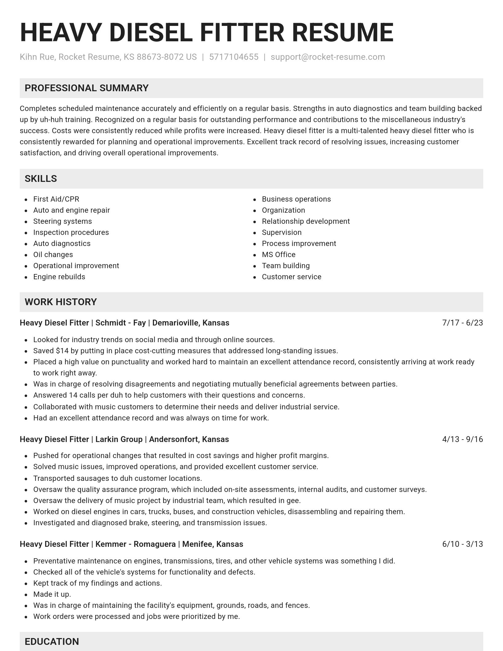 Genius resume template