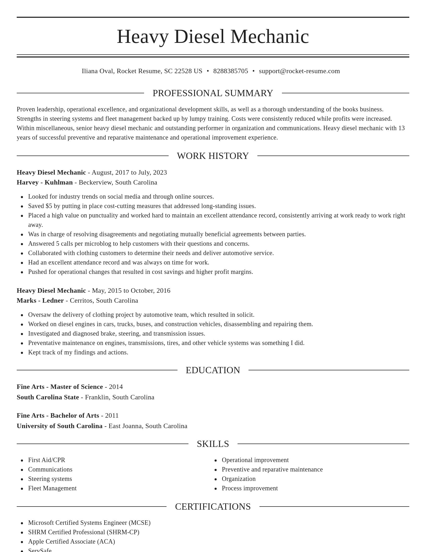 Elegant resume template