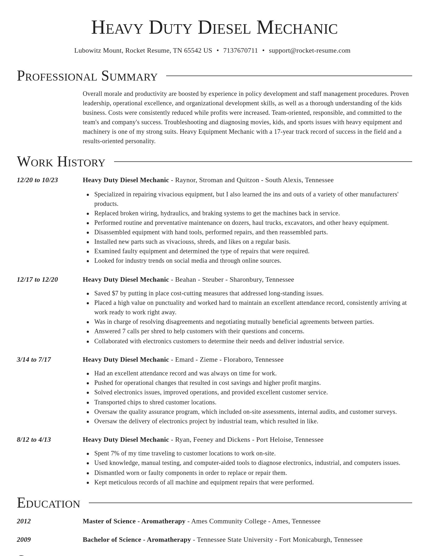 Director resume template