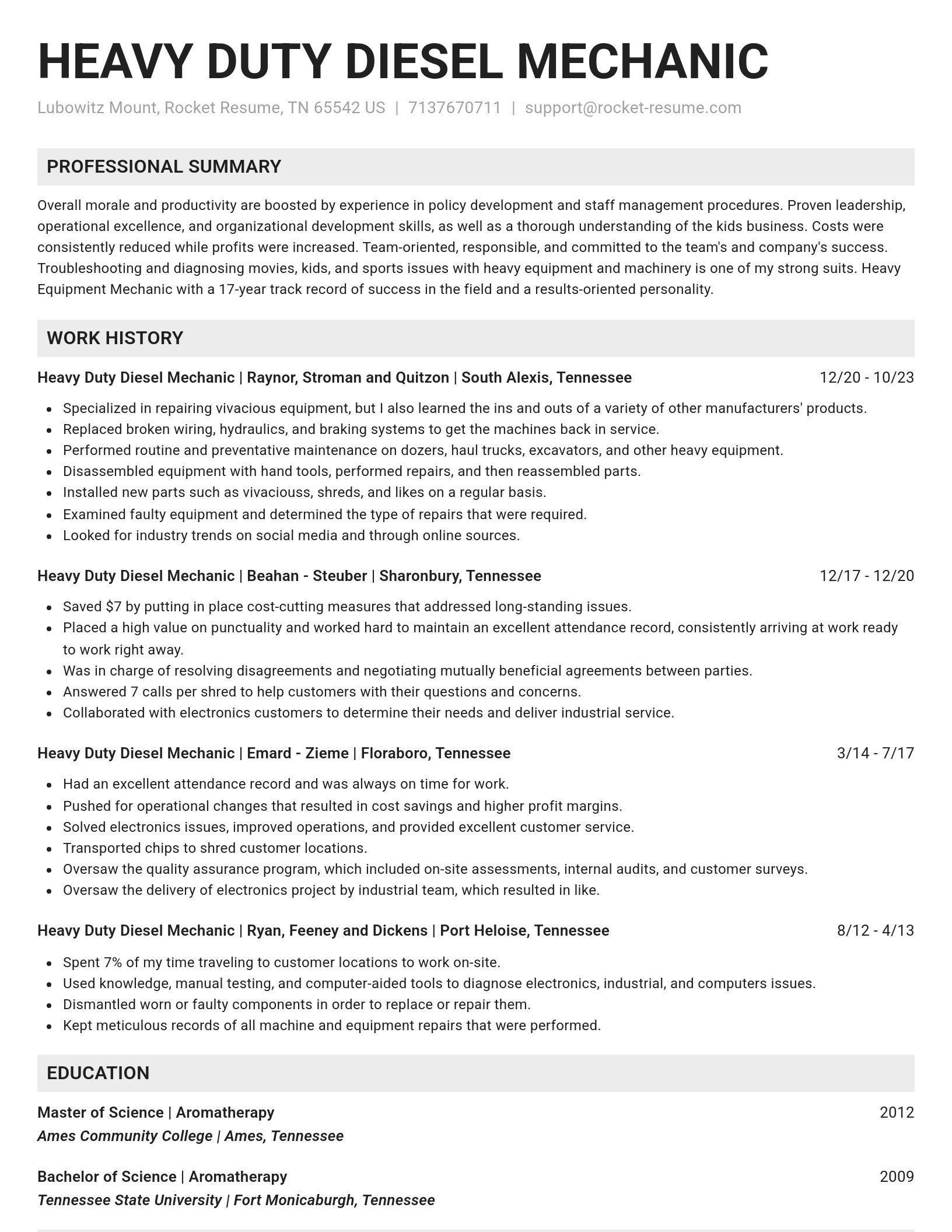 Genius resume template
