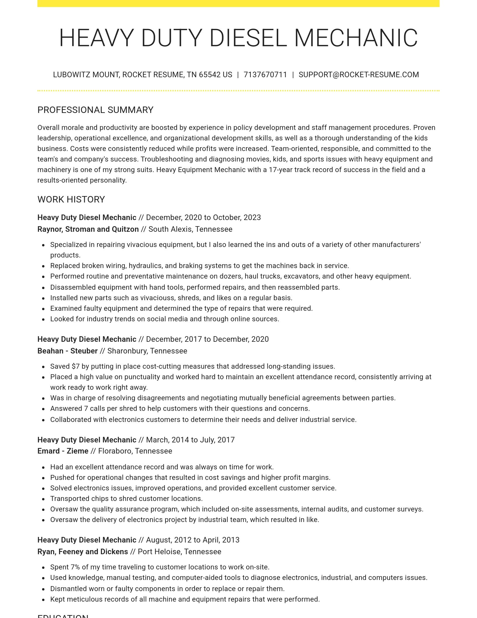 Grand resume template