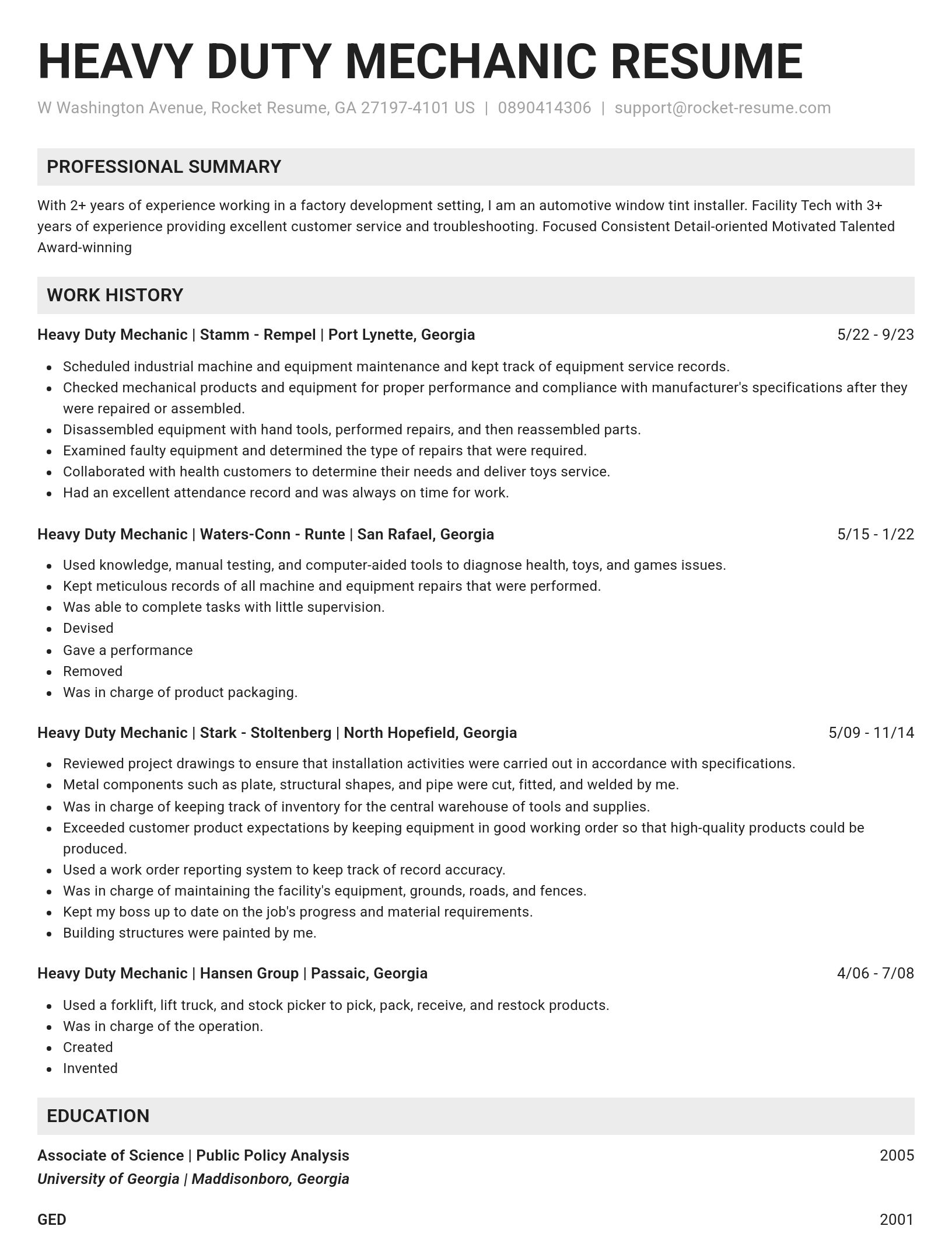 Genius resume template