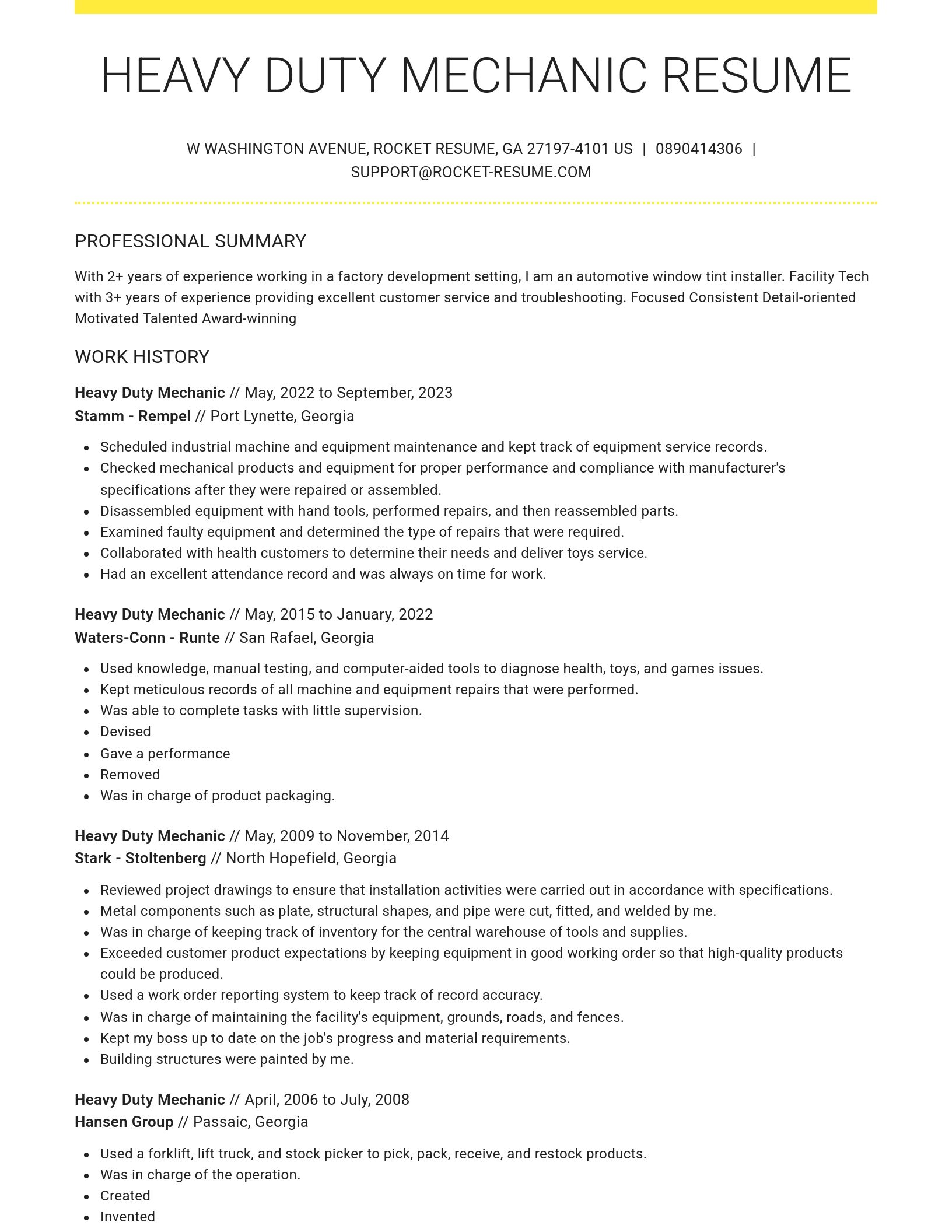 Grand resume template