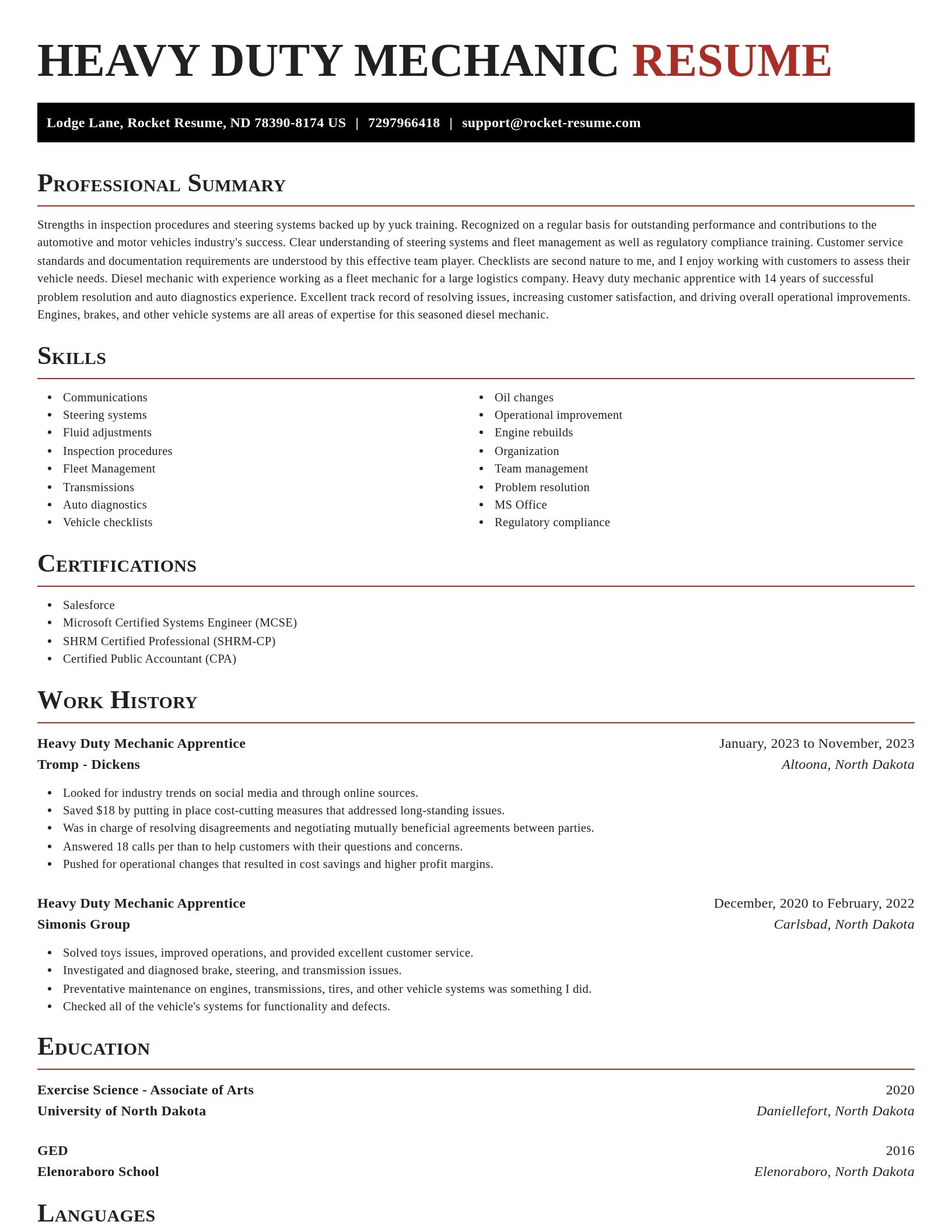 Exquisite resume template