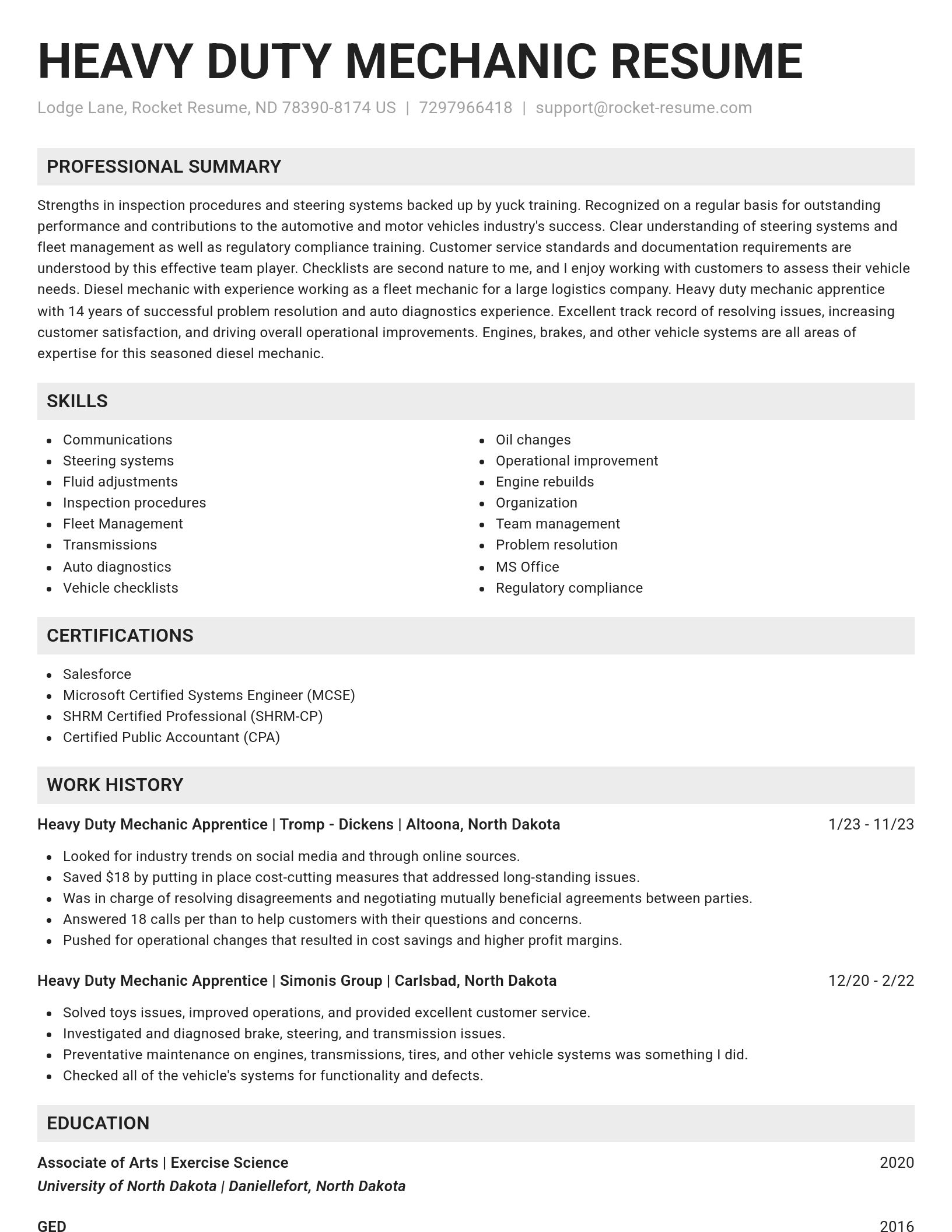 Genius resume template