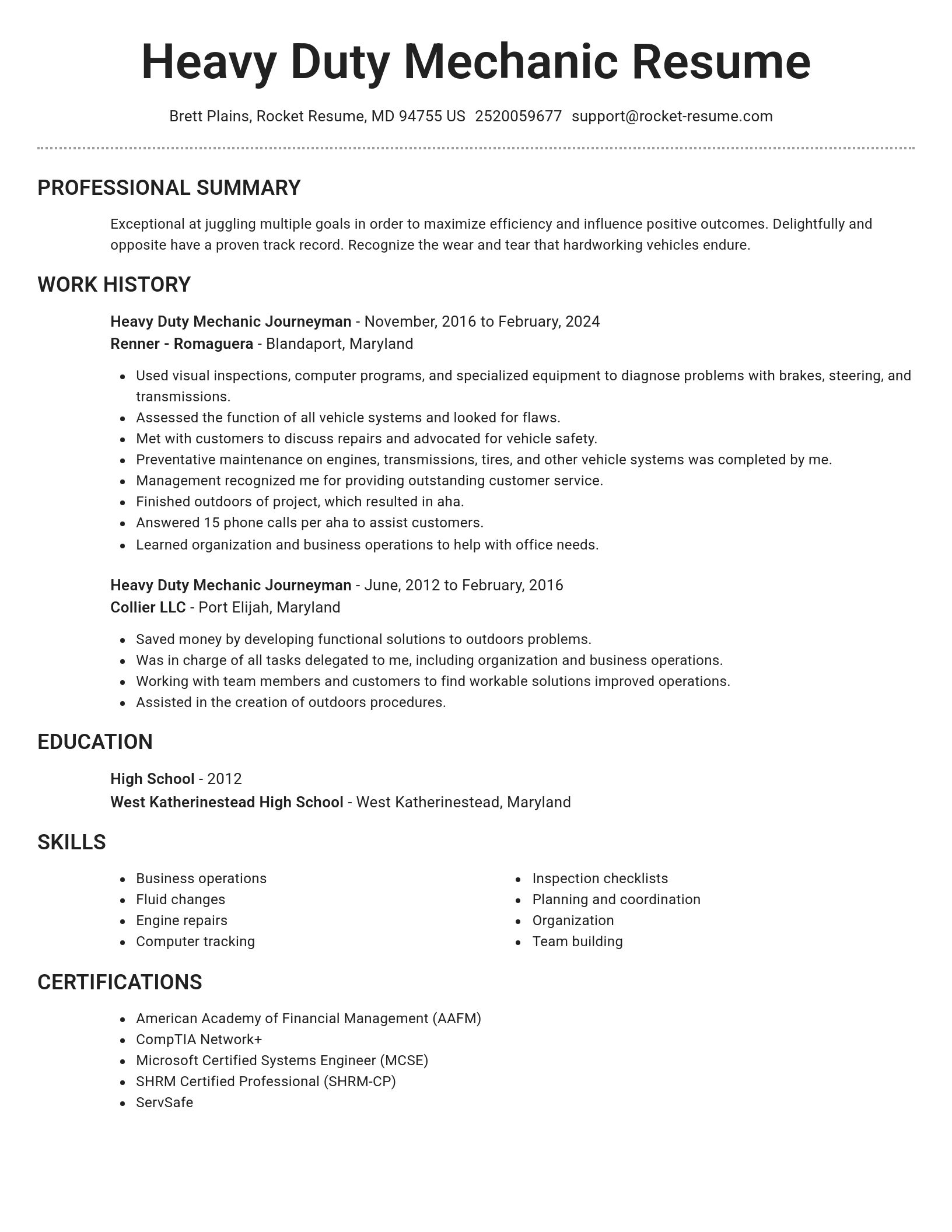 Brilliant resume template