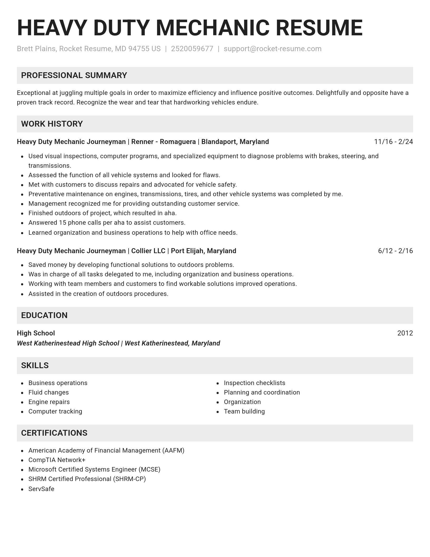 Genius resume template