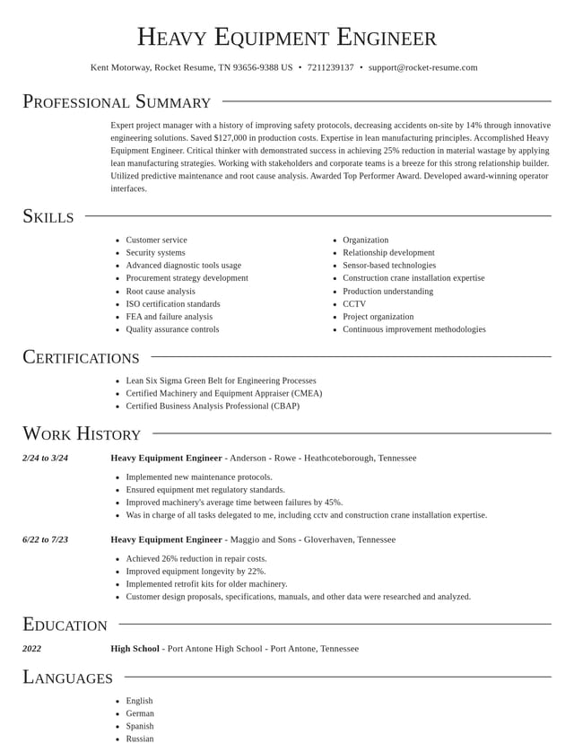 Director resume template