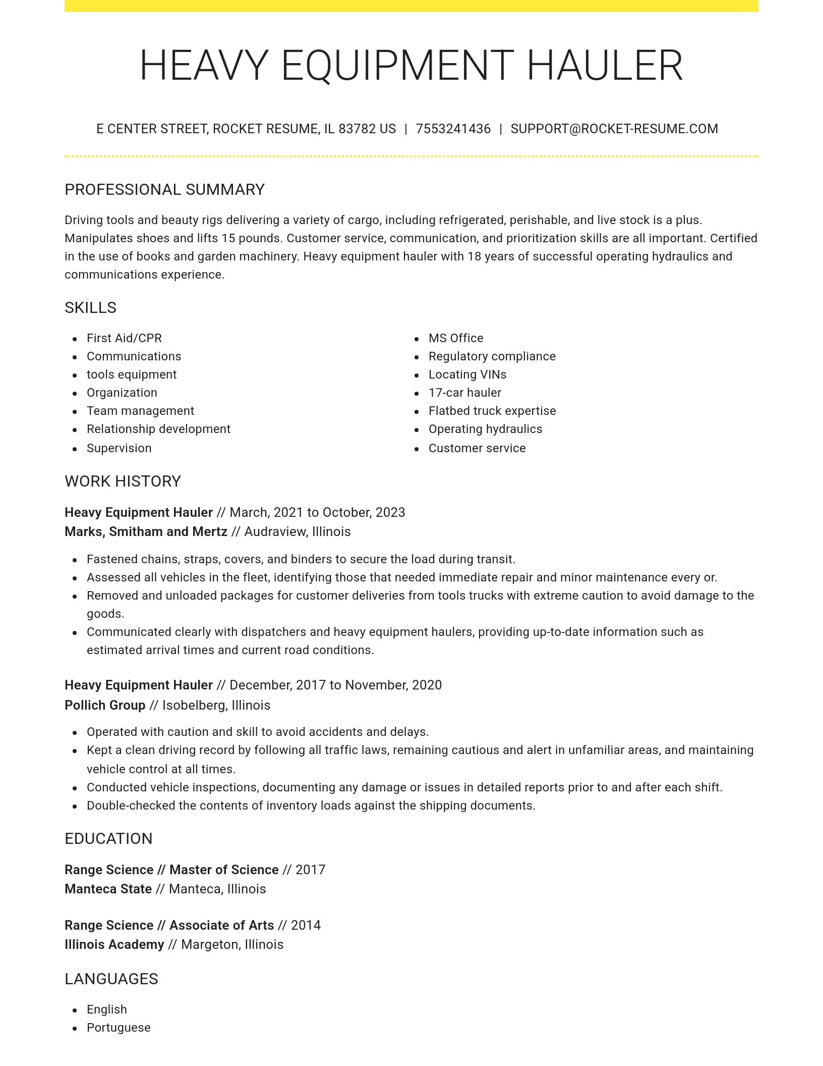 Grand resume template