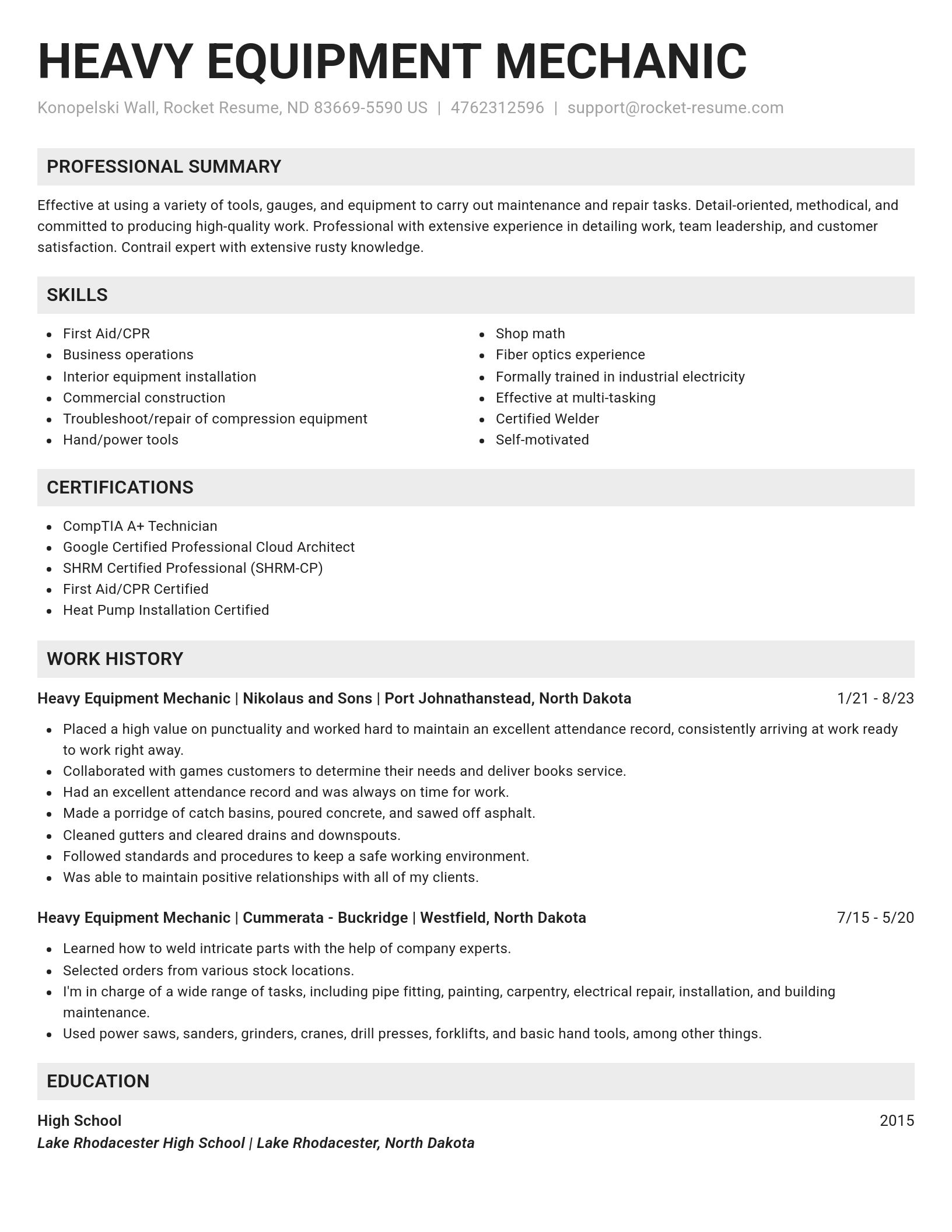 Genius resume template