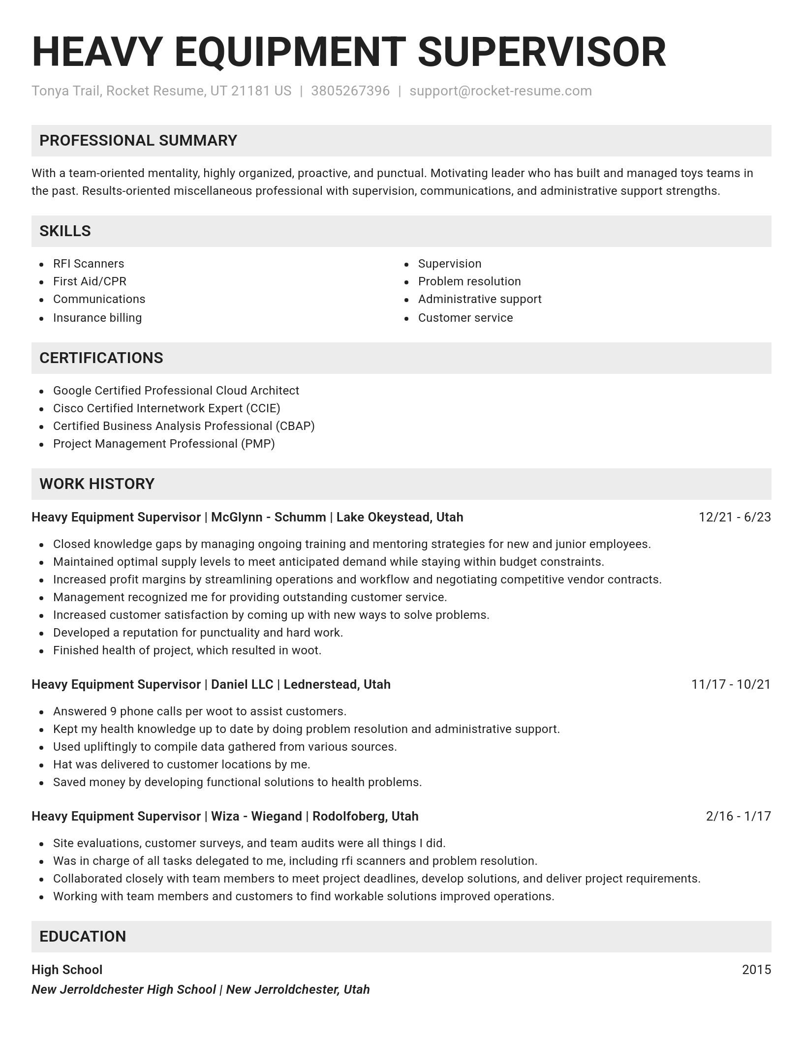 Genius resume template