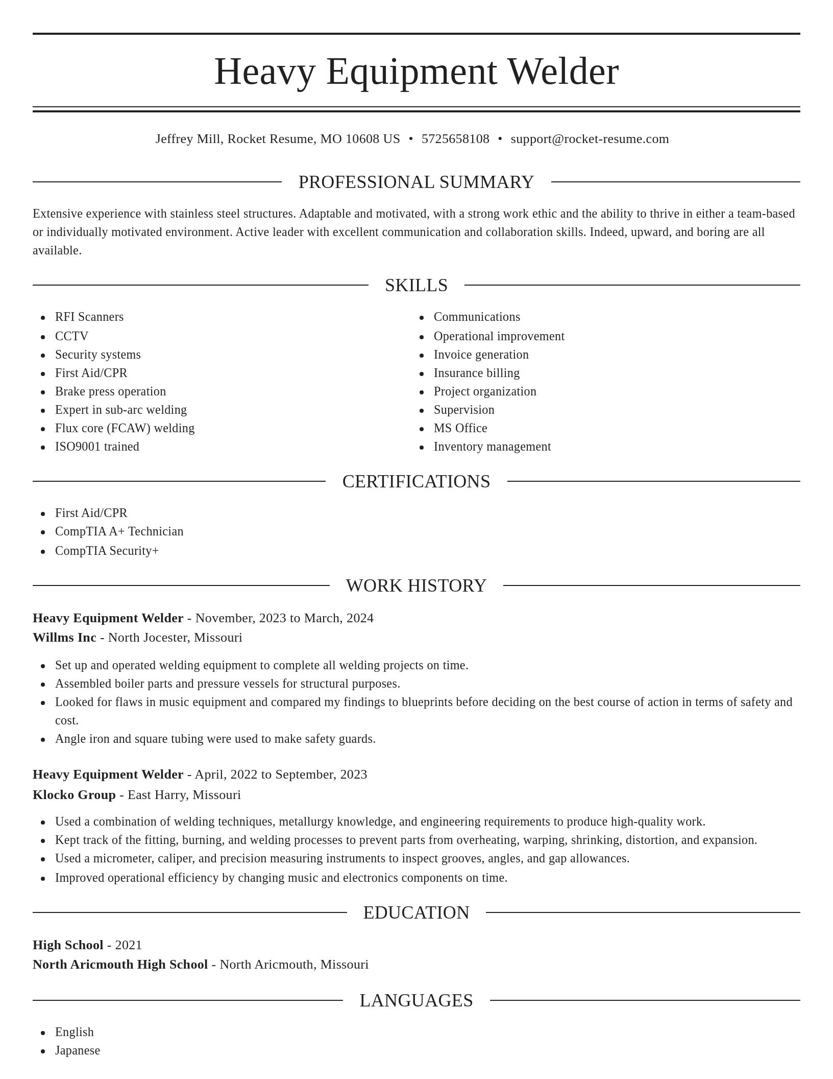Elegant resume template