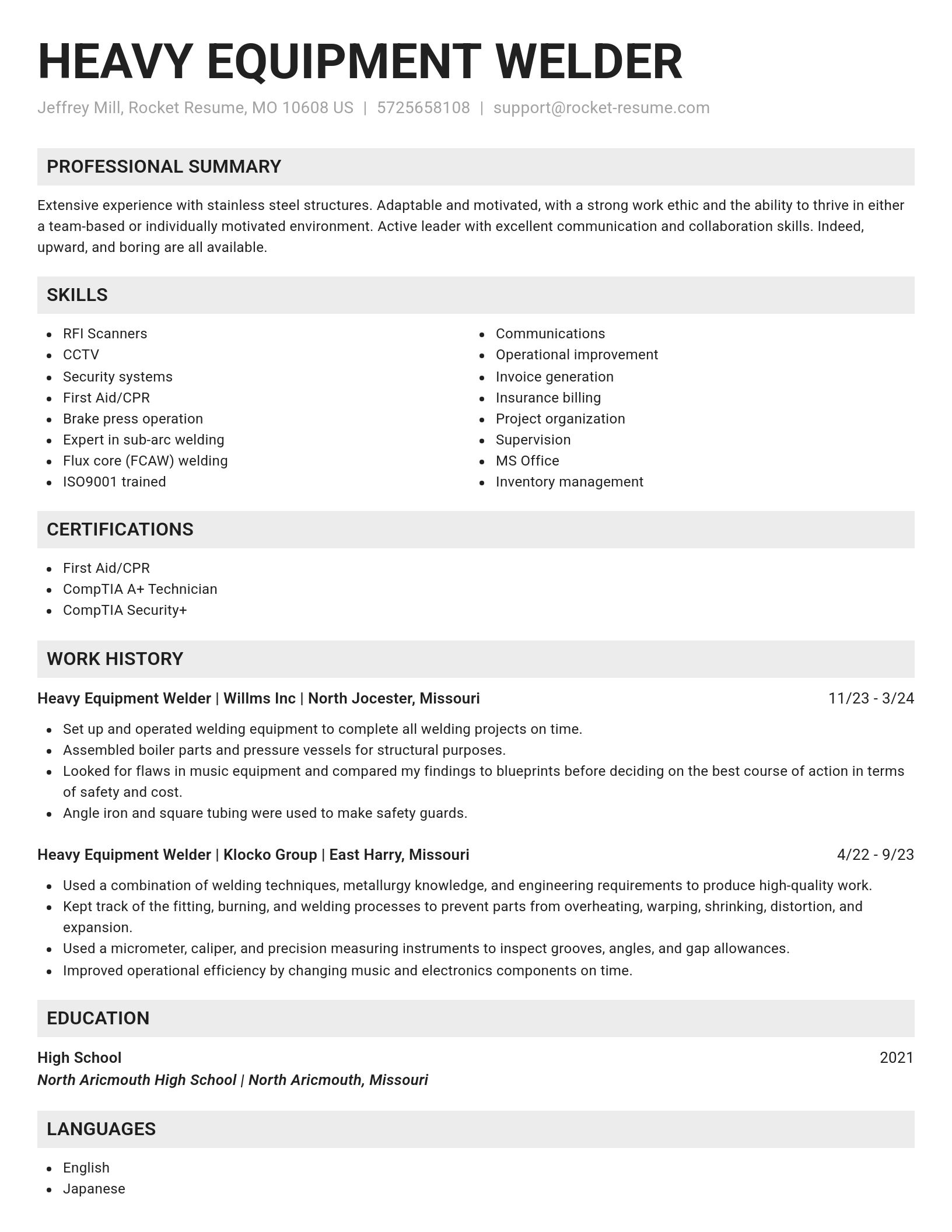 Genius resume template