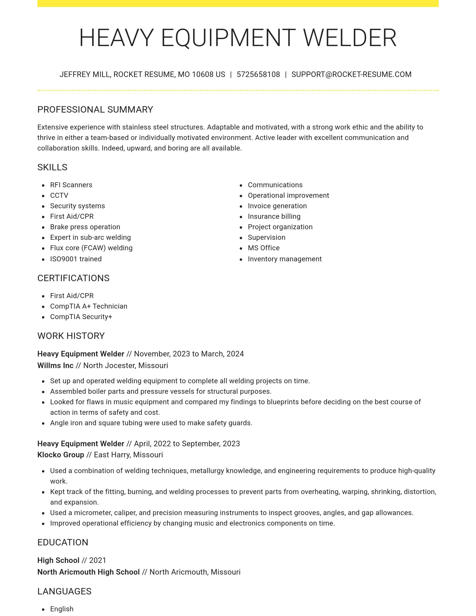 Grand resume template