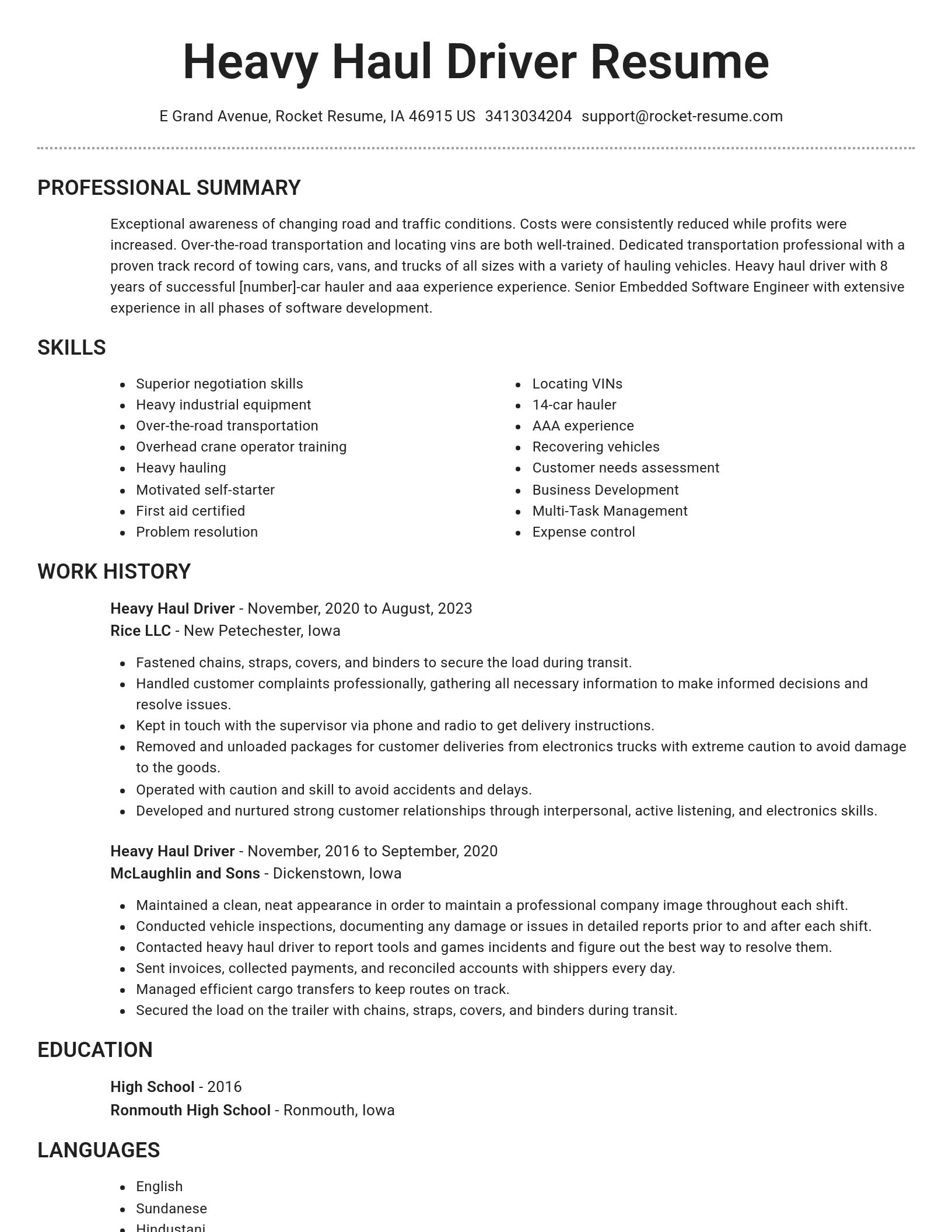 Brilliant resume template